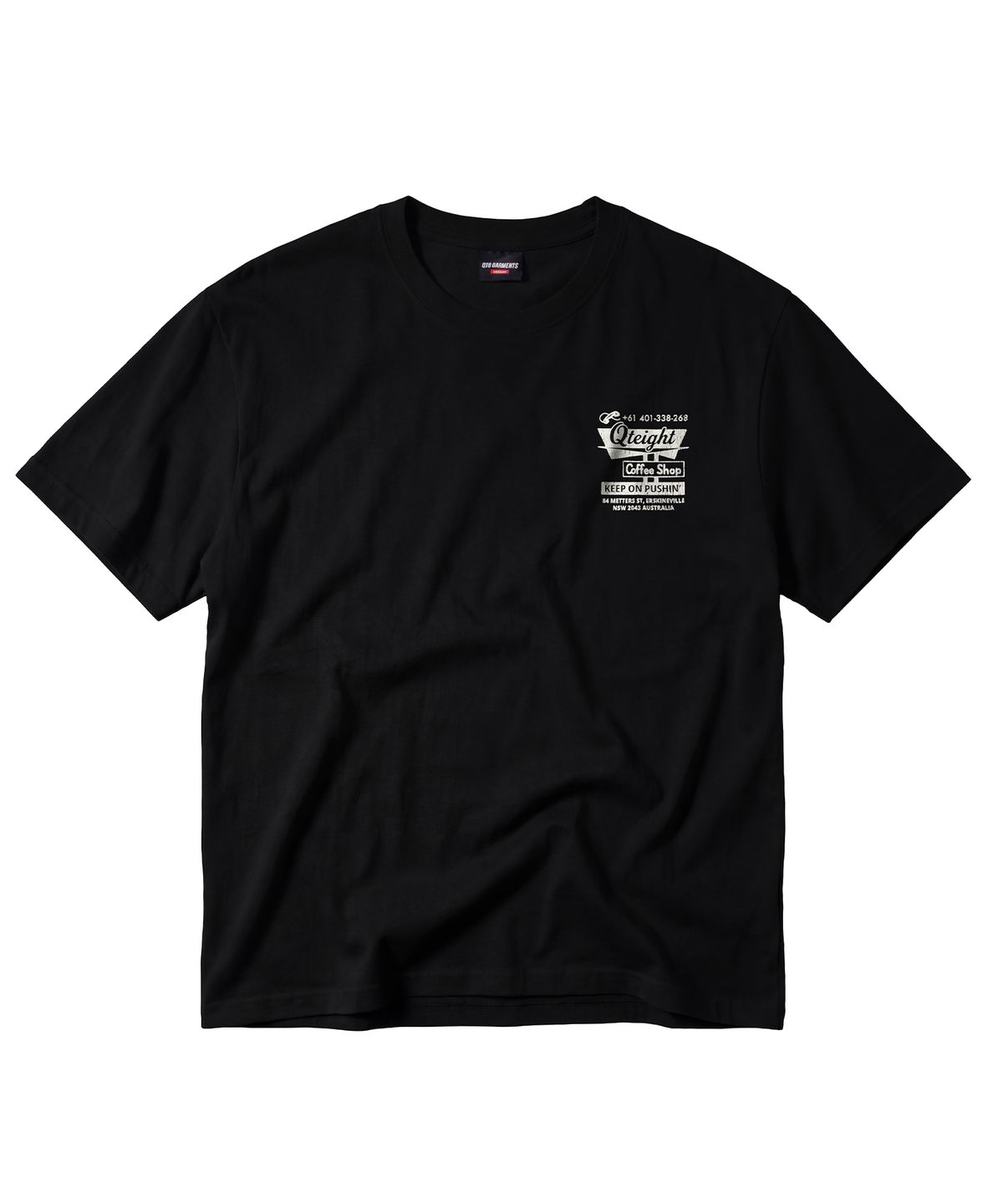 큐티에잇 가먼츠(QT8 GARMENTS) LB Coffee Shop Washed Tee (Black)