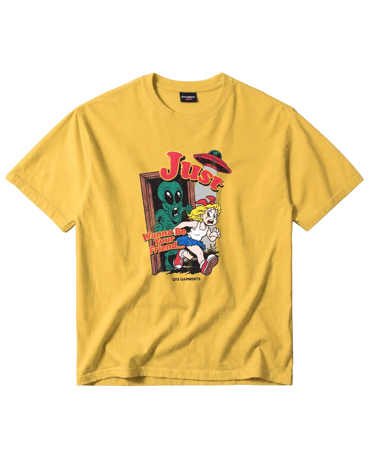 큐티에잇 가먼츠(QT8 GARMENTS) LB Just Wanna Be Washed Tee (Yellow)