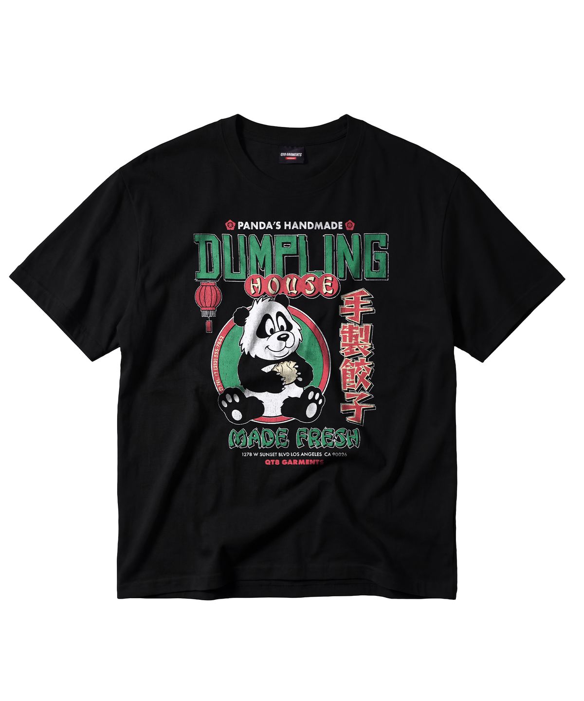 큐티에잇 가먼츠(QT8 GARMENTS) LB Dumpling House Washed Tee (Black)