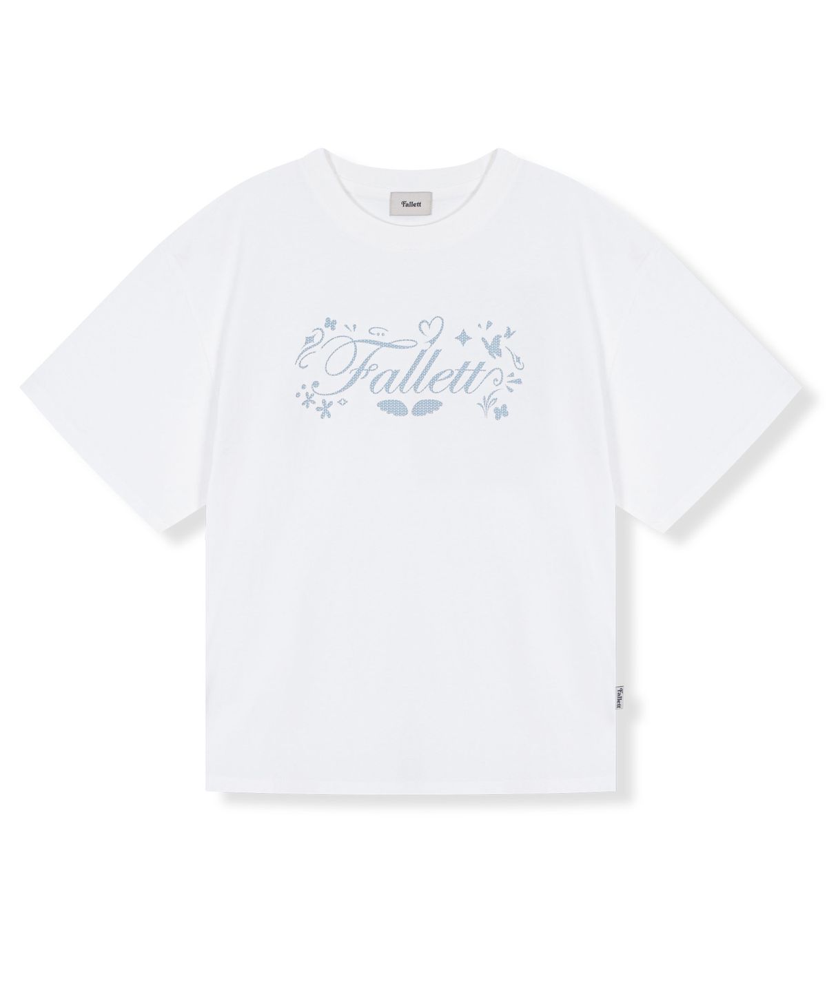 팔렛(FALLETT) 니팅 그래픽티 화이트