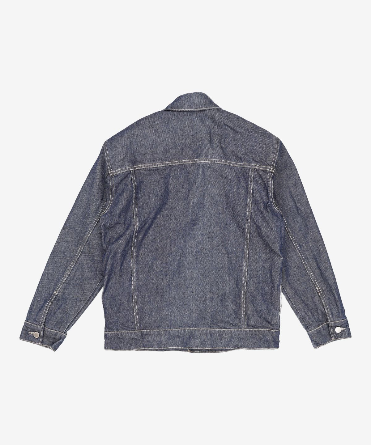 가먼트레이블(GARMENT LABLE) Minimal Trucker Jacket - Deep Blue / Semi Over S