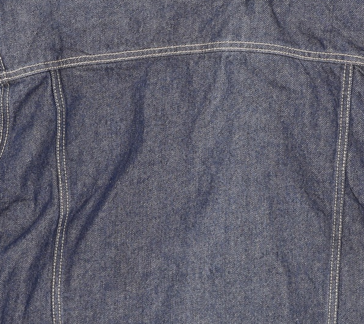가먼트레이블(GARMENT LABLE) Minimal Trucker Jacket - Deep Blue / Semi Over S