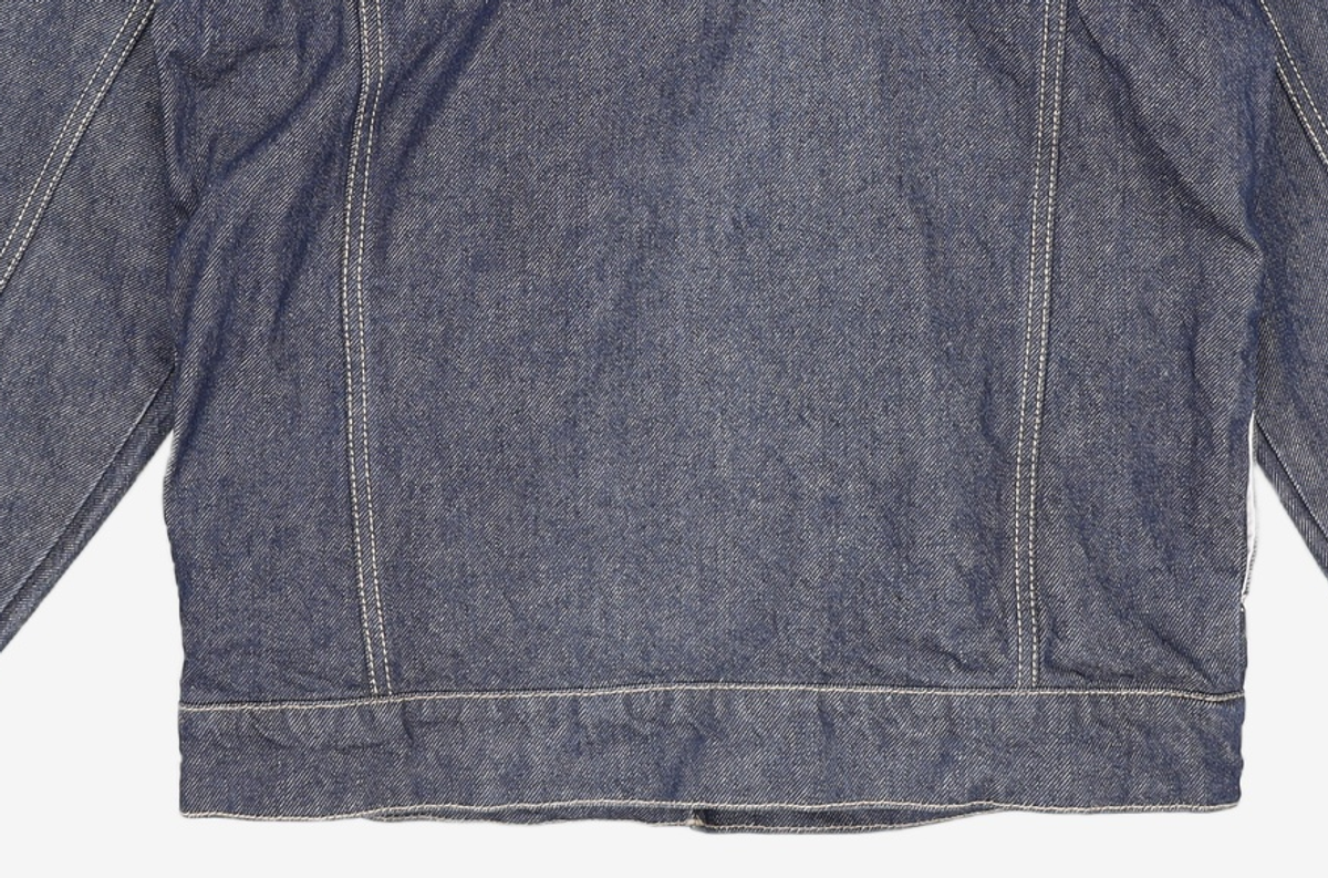 가먼트레이블(GARMENT LABLE) Minimal Trucker Jacket - Deep Blue / Semi Over S