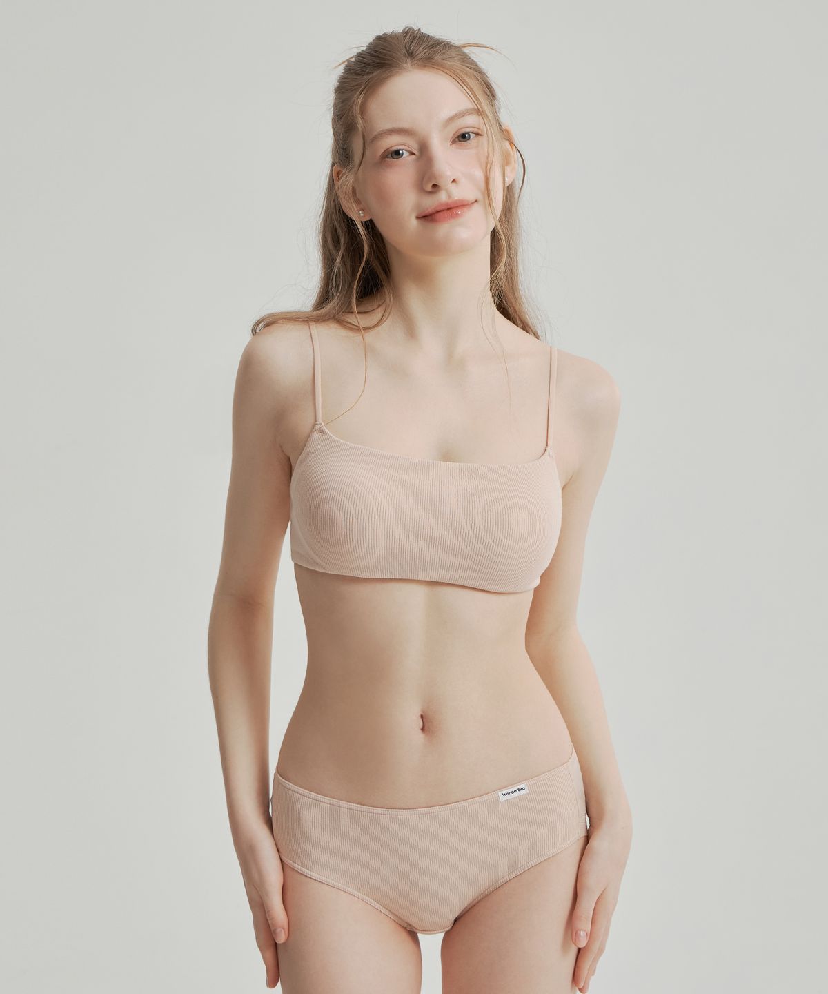 원더브라(WONDERBRA) 모달 스퀘어넥 브라팬티 세트 (4colors)