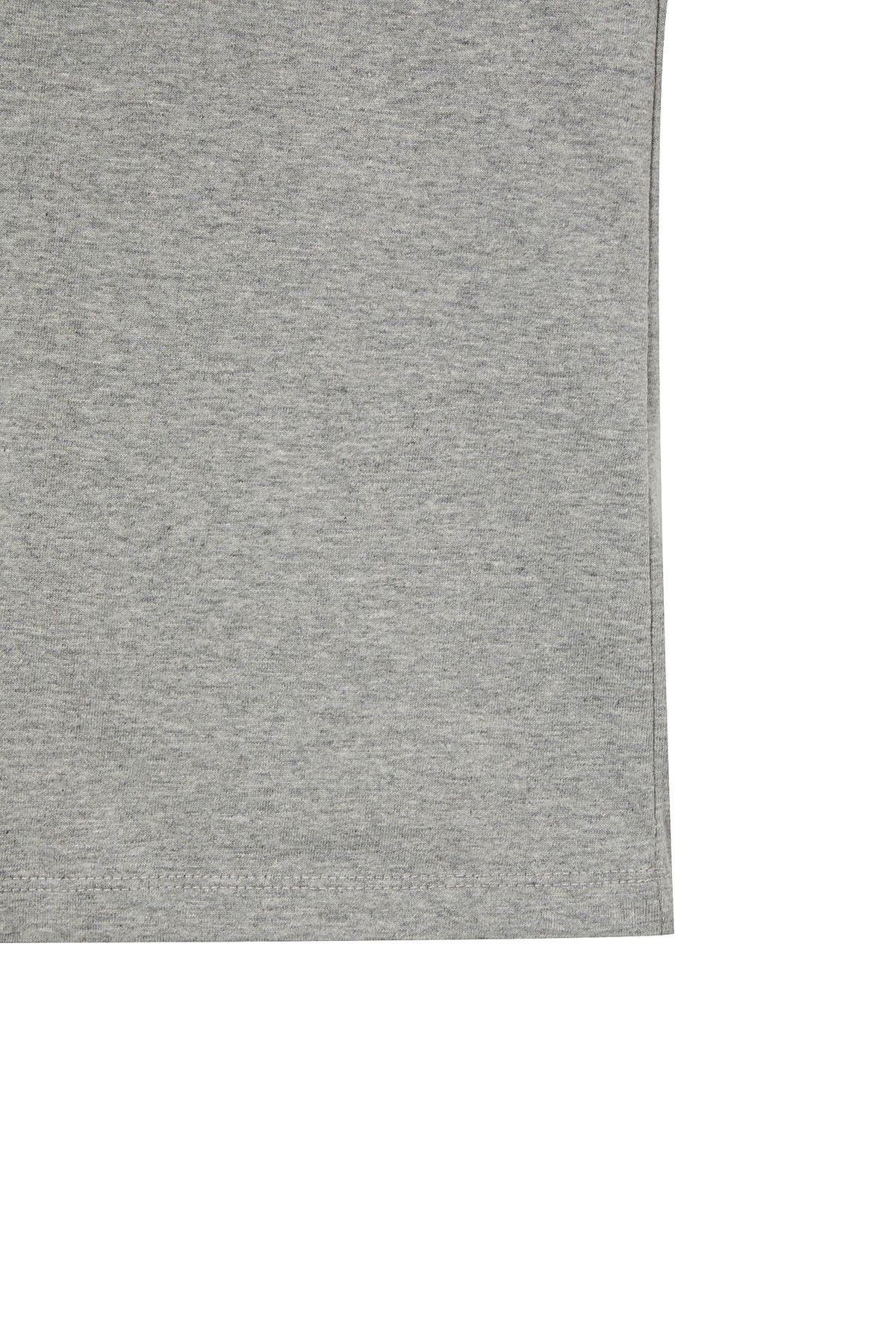 다이닛(DEINET) LETTERING GRAPHIC OVERSIZED T-SHIRT IN MELANGE GREY