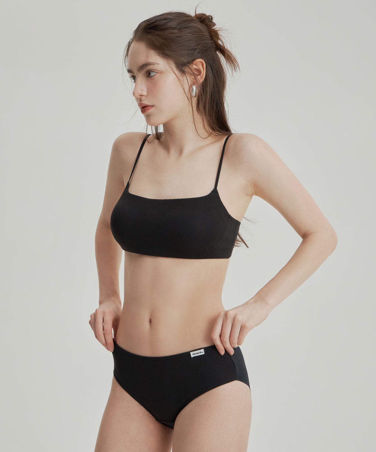 원더브라(WONDERBRA) [3SET] 모달 스퀘어넥 브라팬티 세트