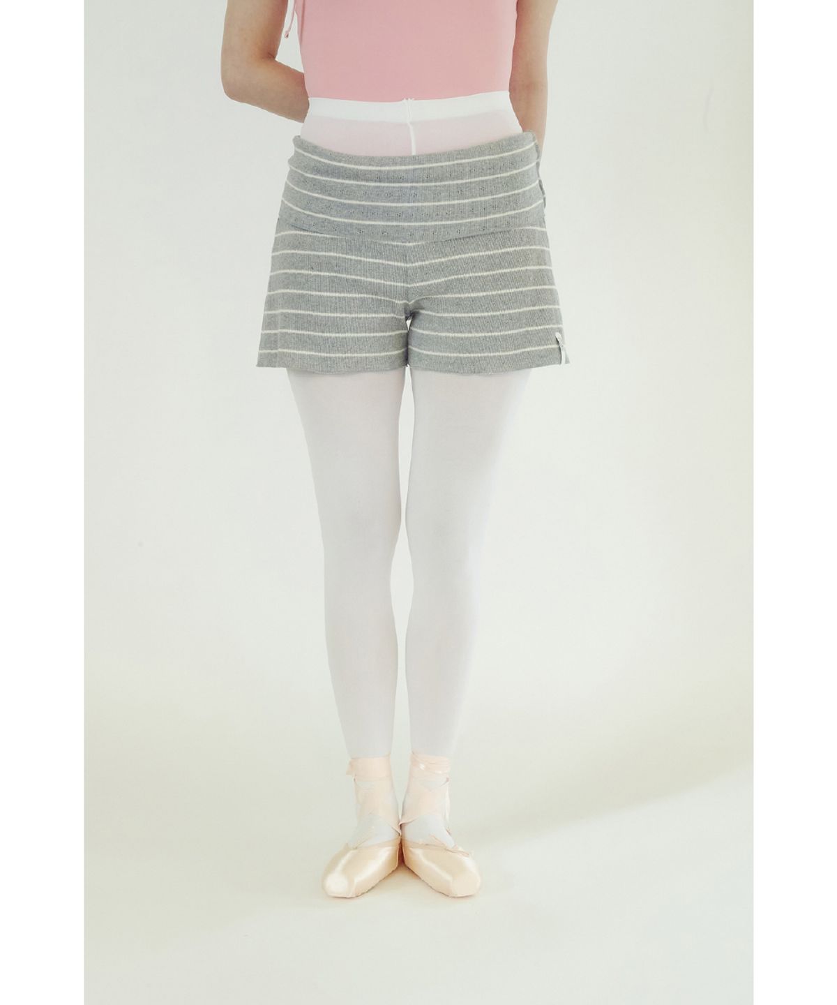 큐피도(KUPIDO) Petit Stripe Warm-Up Shorts _ Grey