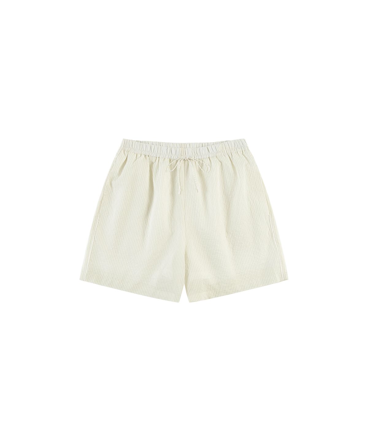 반원 아틀리에(VANONE ATELIER) P3309 밴딩 스트라이프 쇼츠_Lime ivory