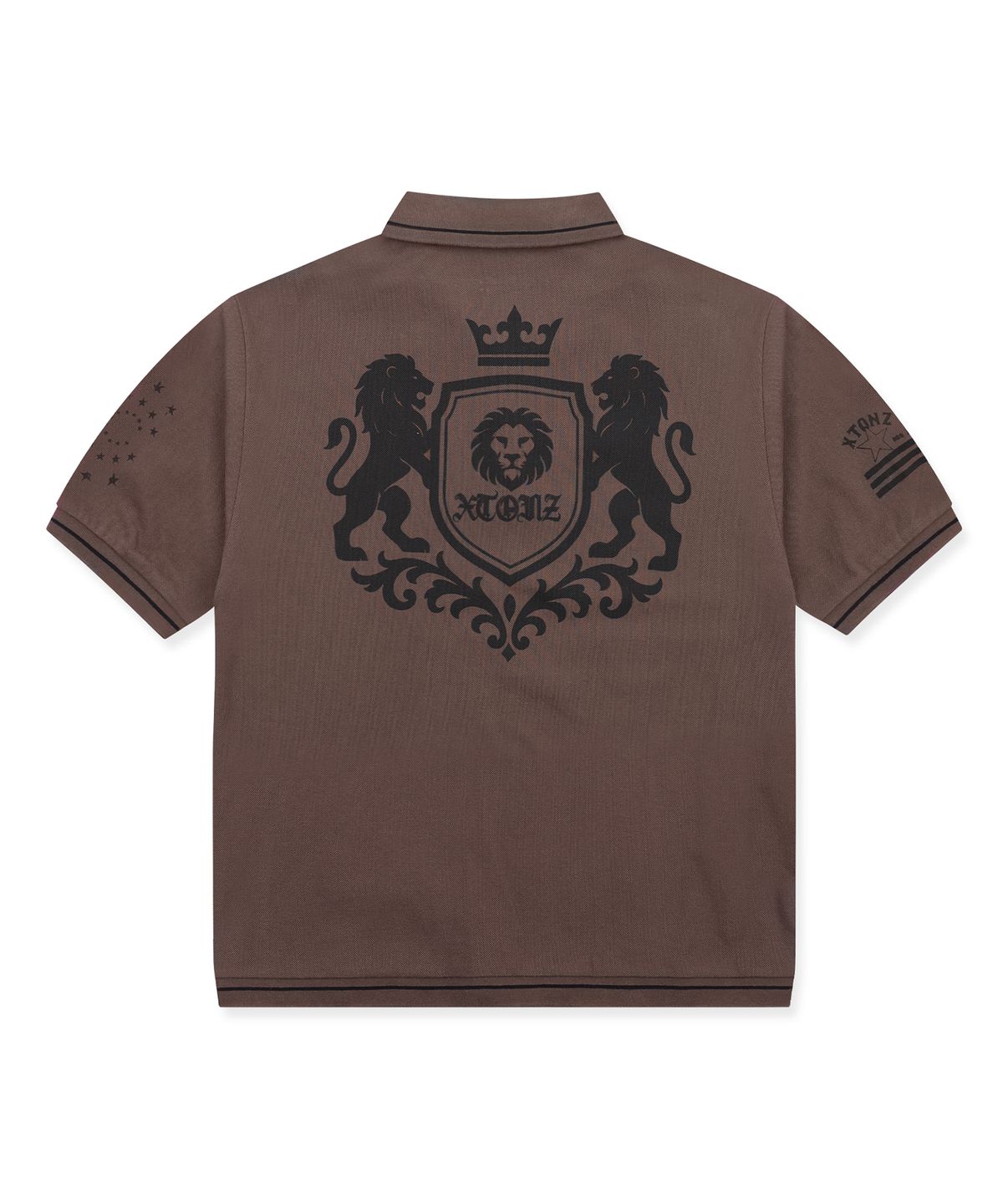 엑스톤즈(XTONZ) XTT161 크레스트 피케 티셔츠 (BROWN)