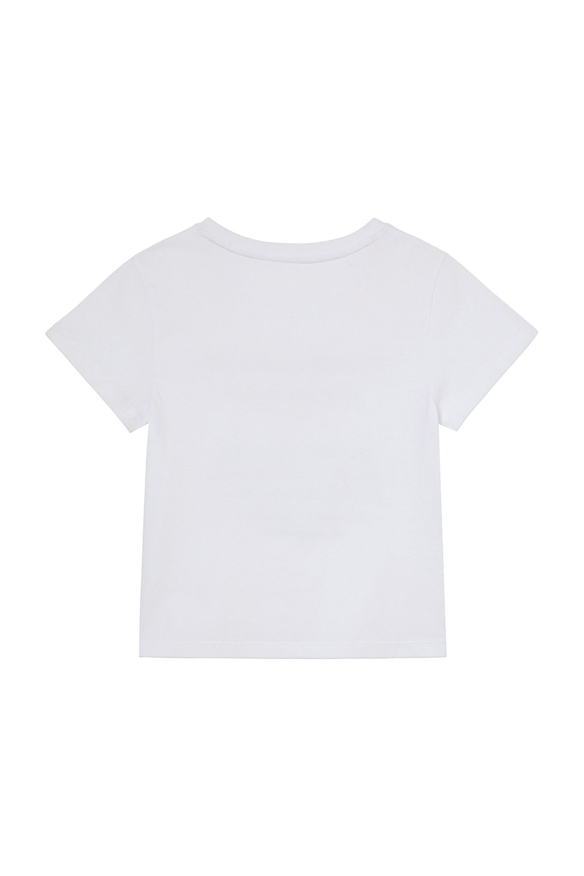다이닛(DEINET) LETTERING GRAPHIC SLIMSIZED T-SHIRT IN WHITE