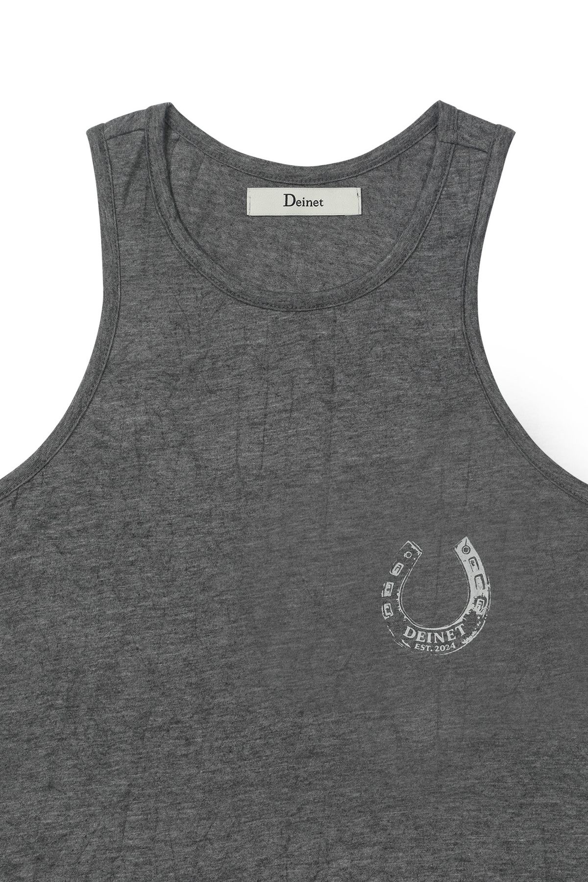 다이닛(DEINET) HORSESHOE PRINT SLEEVELESS IN CHARCOAL
