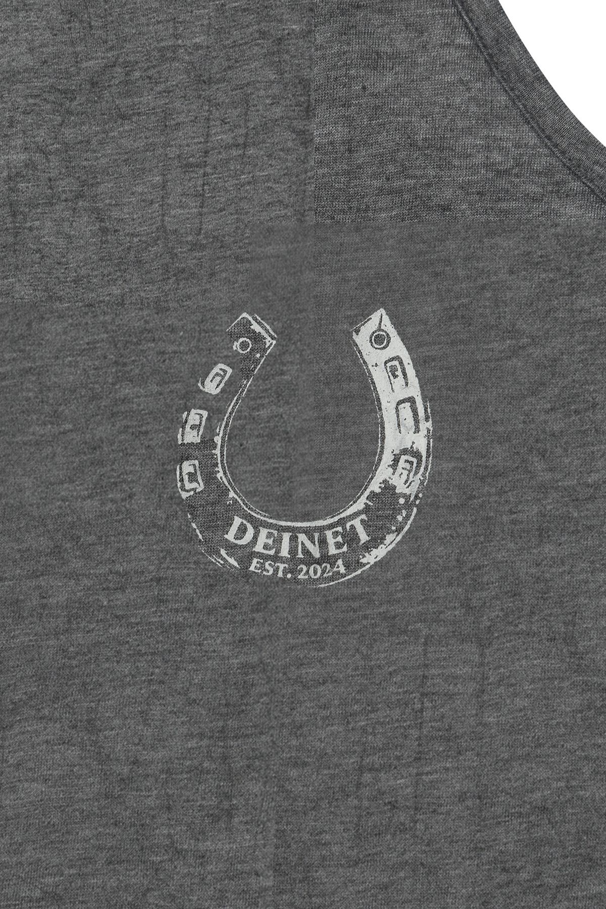 다이닛(DEINET) HORSESHOE PRINT SLEEVELESS IN CHARCOAL