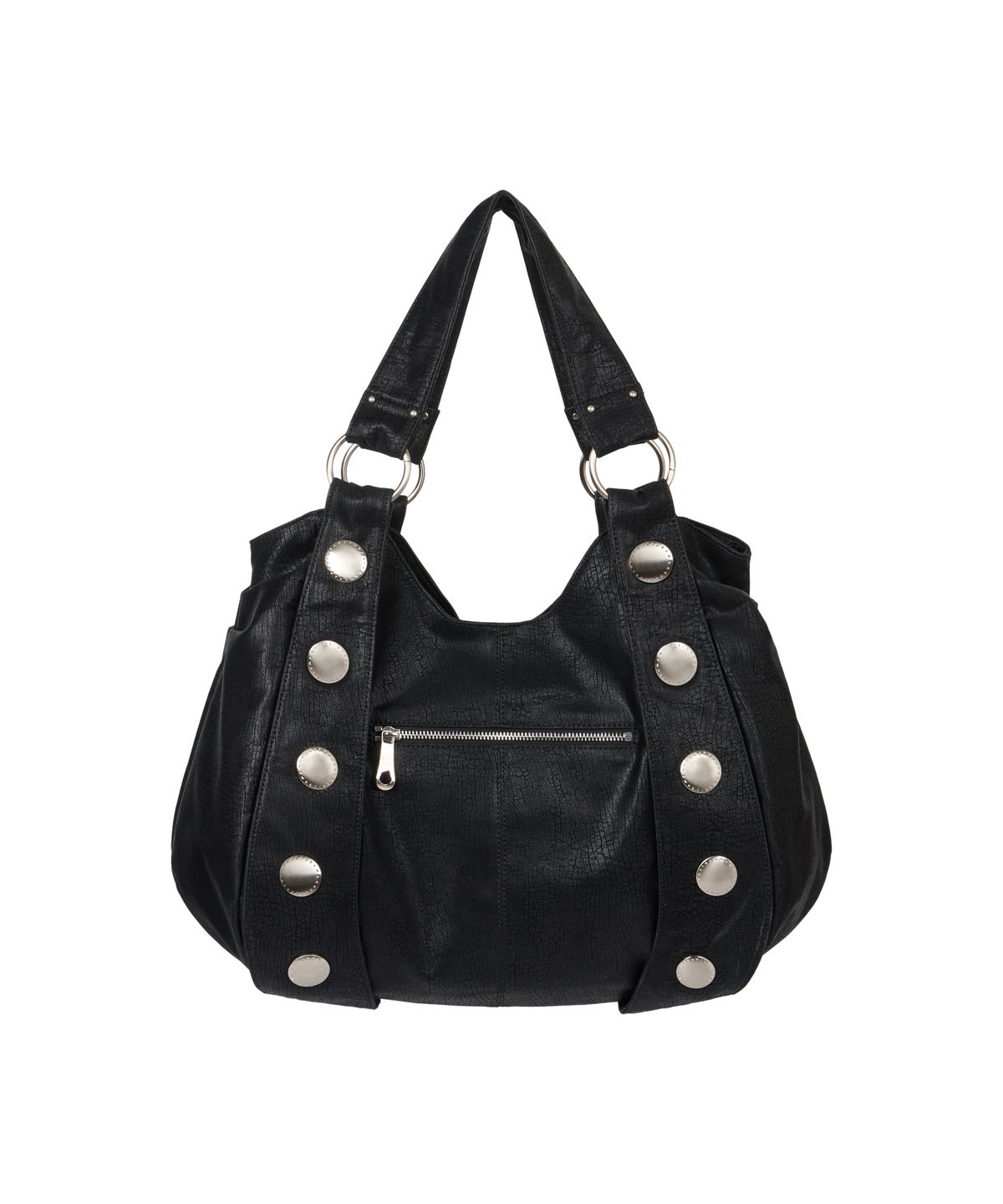 이우가마카라스(IUGAMAKARAS) Big Studded Hobo bag (Black)