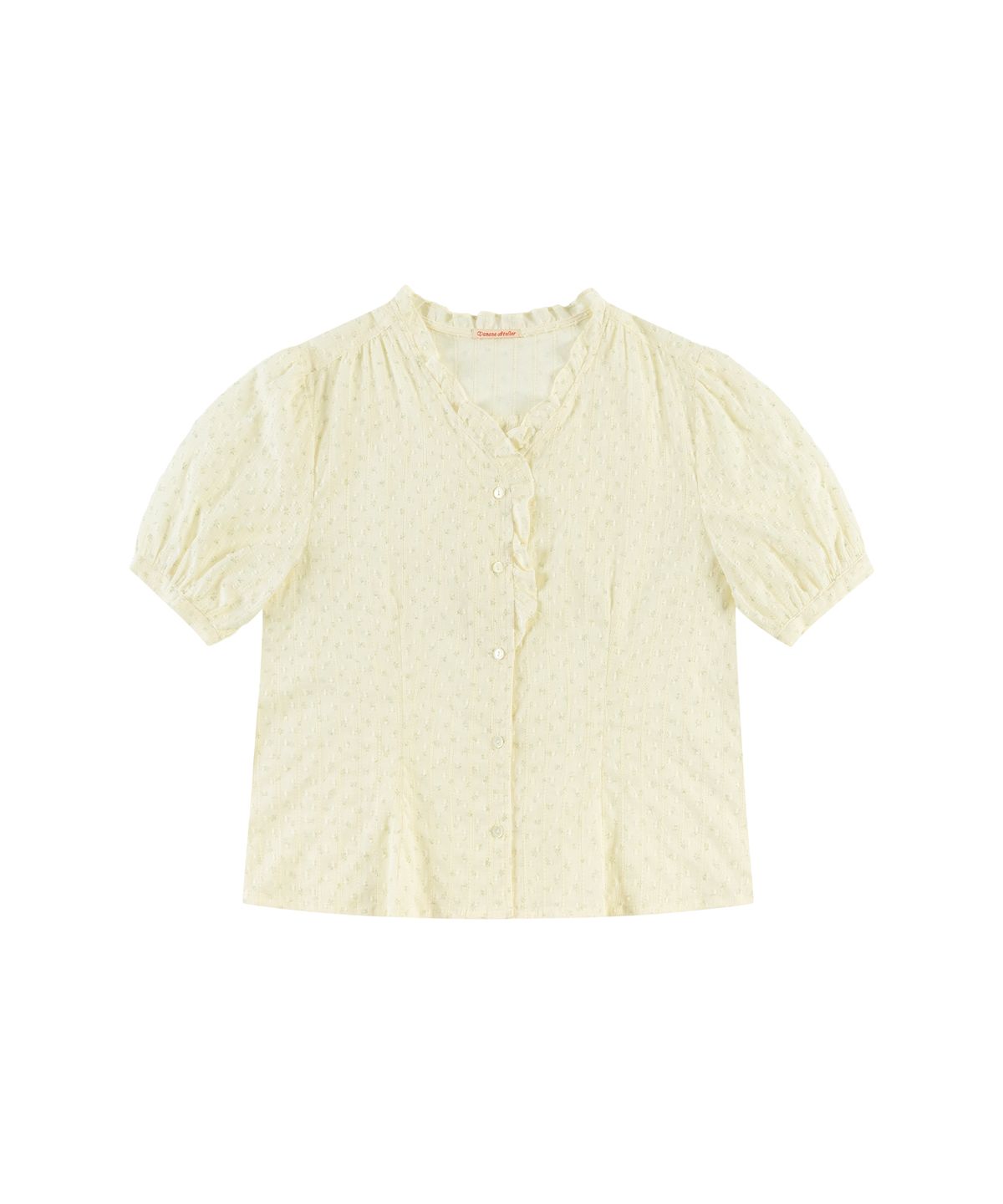 반원 아틀리에(VANONE ATELIER) A3586 레이스 퍼프 블라우스