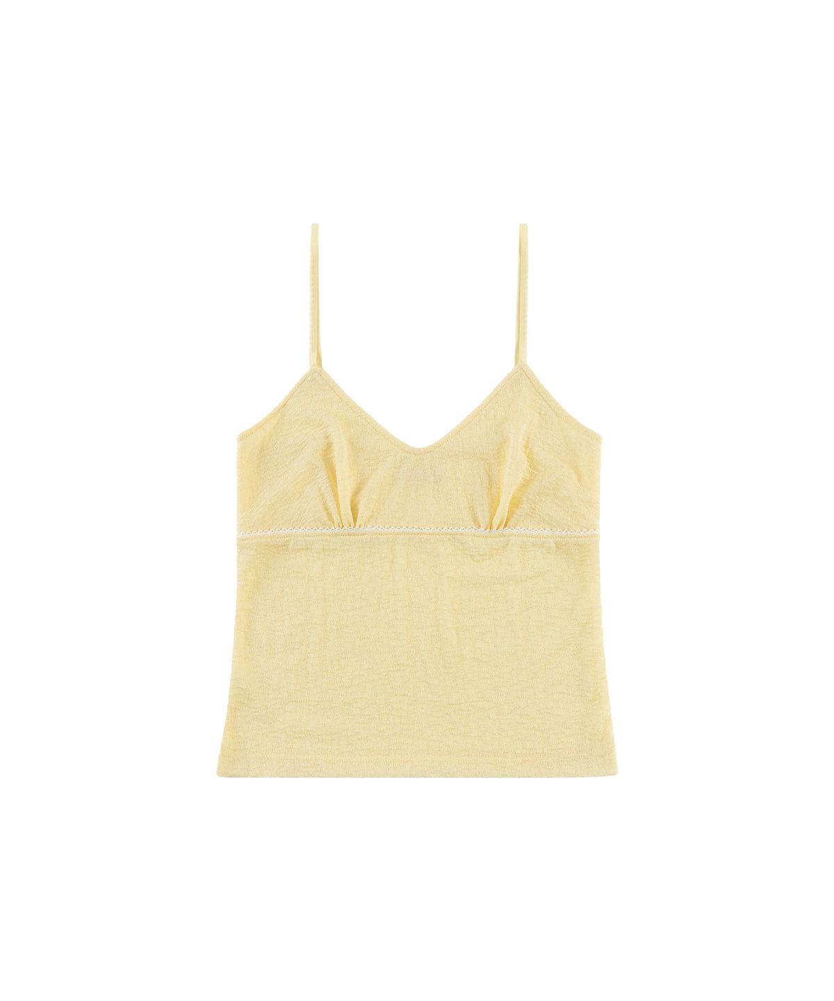 반원 아틀리에(VANONE ATELIER) A3590 레이스 슬리브리스 탑_Yellow