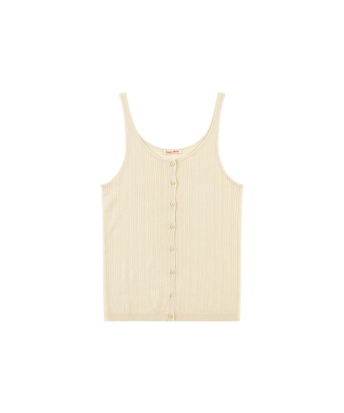반원 아틀리에(VANONE ATELIER) KN4291 슬리브리스 니트 탑_Beige
