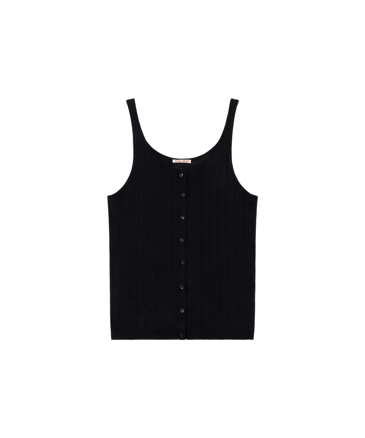 반원 아틀리에(VANONE ATELIER) KN4291 슬리브리스 니트 탑_Black
