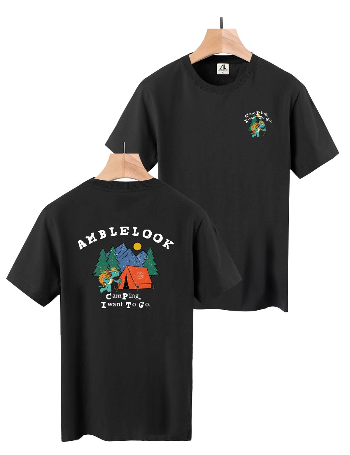 엠블룩(AMBLELOOK) 프리미엄 면스판 반팔티셔츠 트래킹 (2color)