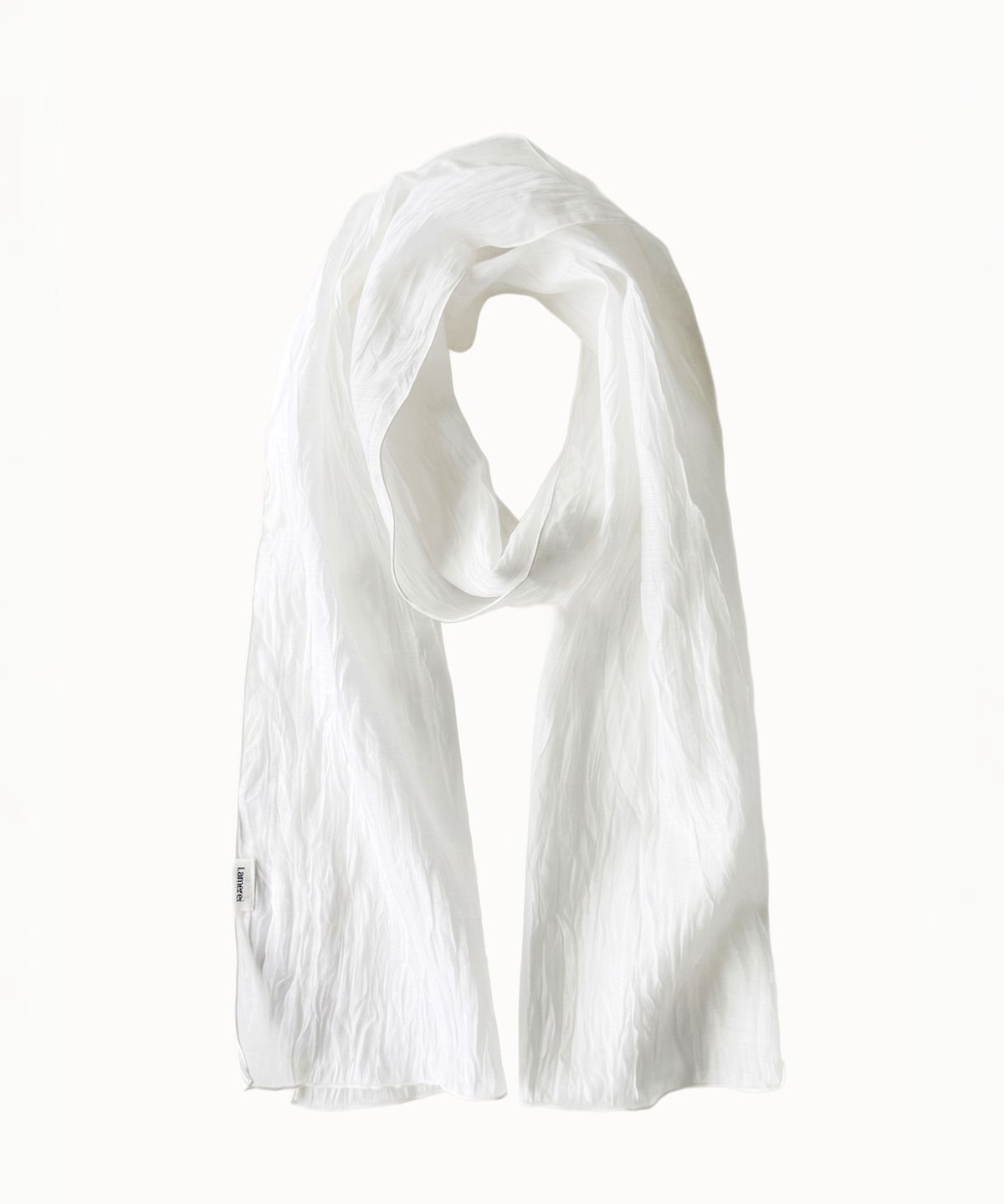 라메레이(LAMEREI) Crinkle Sheer Scarf[LMBFSUAC914]-Off-White
