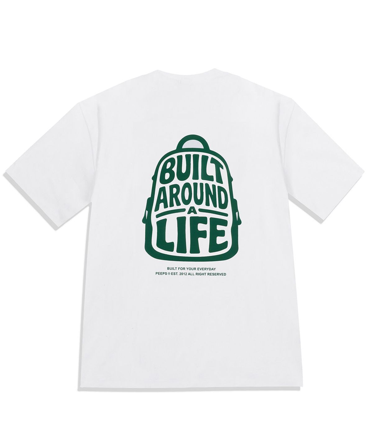 핍스(PEEPS) Built Around Life Pack SS Tee (BLACK/WHITE) 오버핏 반팔티