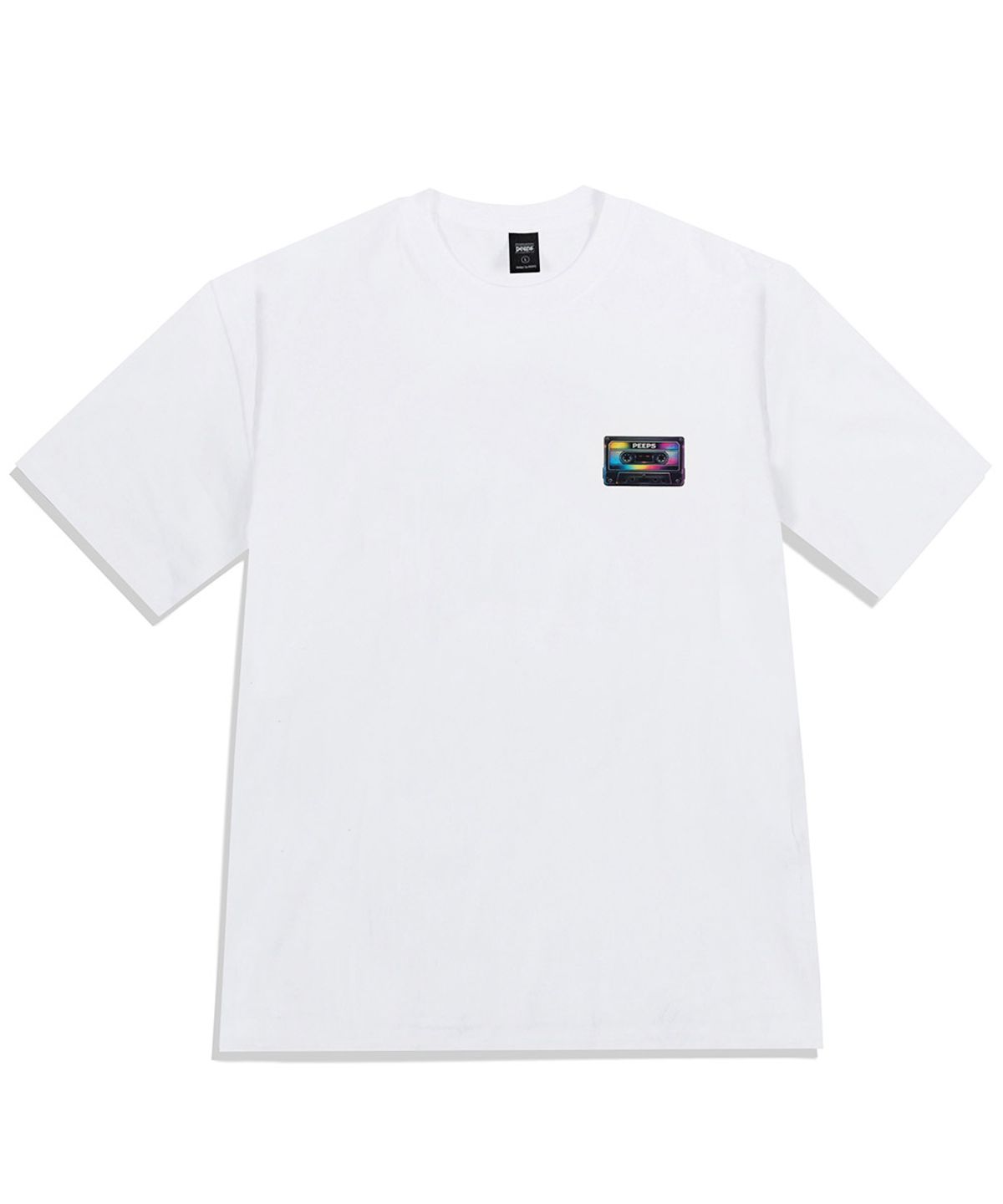 핍스(PEEPS) Cyberpunk Boombox SS Tee (BLACK/WHITE) 오버핏 반팔티