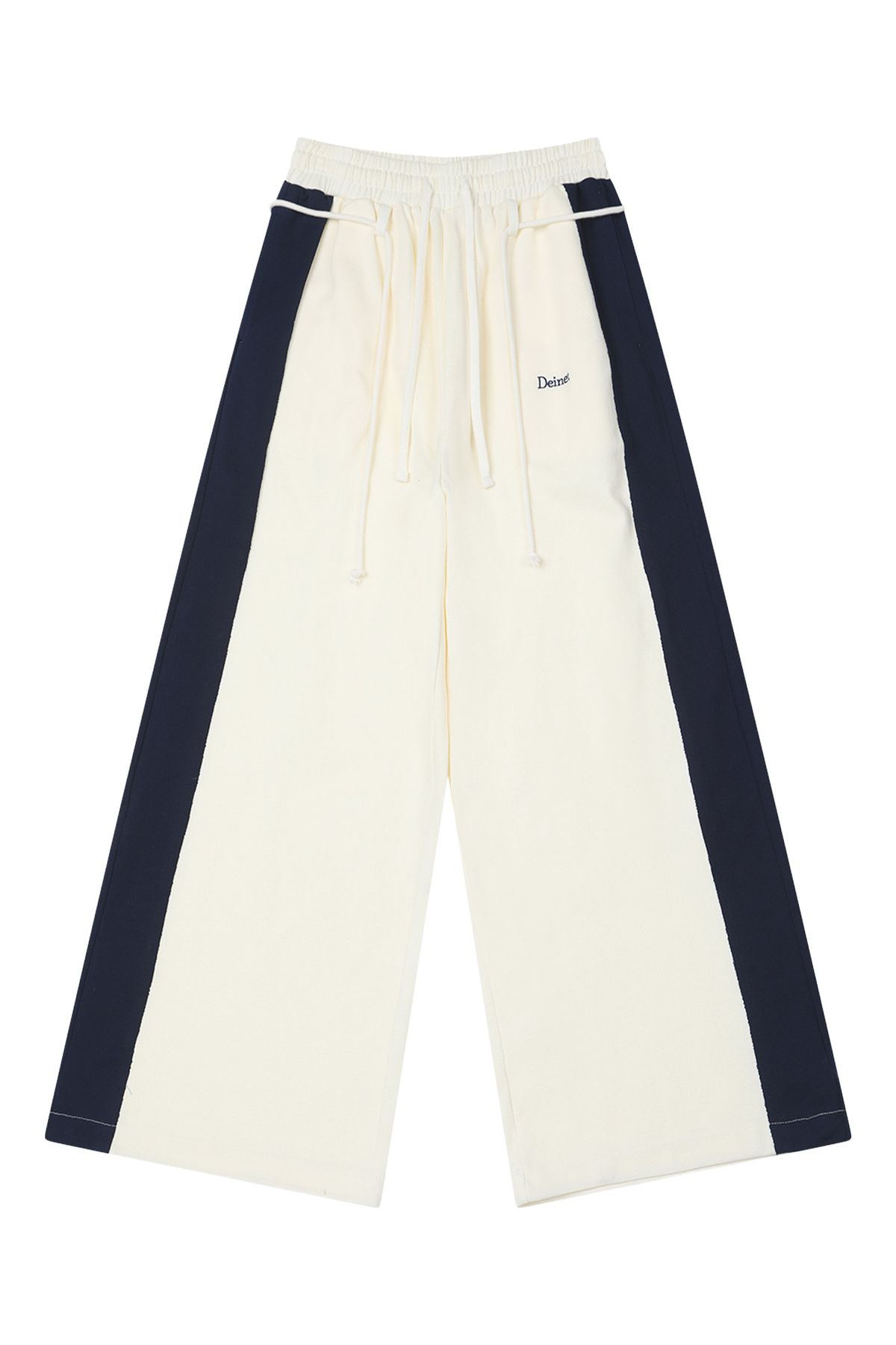 다이닛(DEINET) CONTRAST SWEAT PANTS IN IVORY