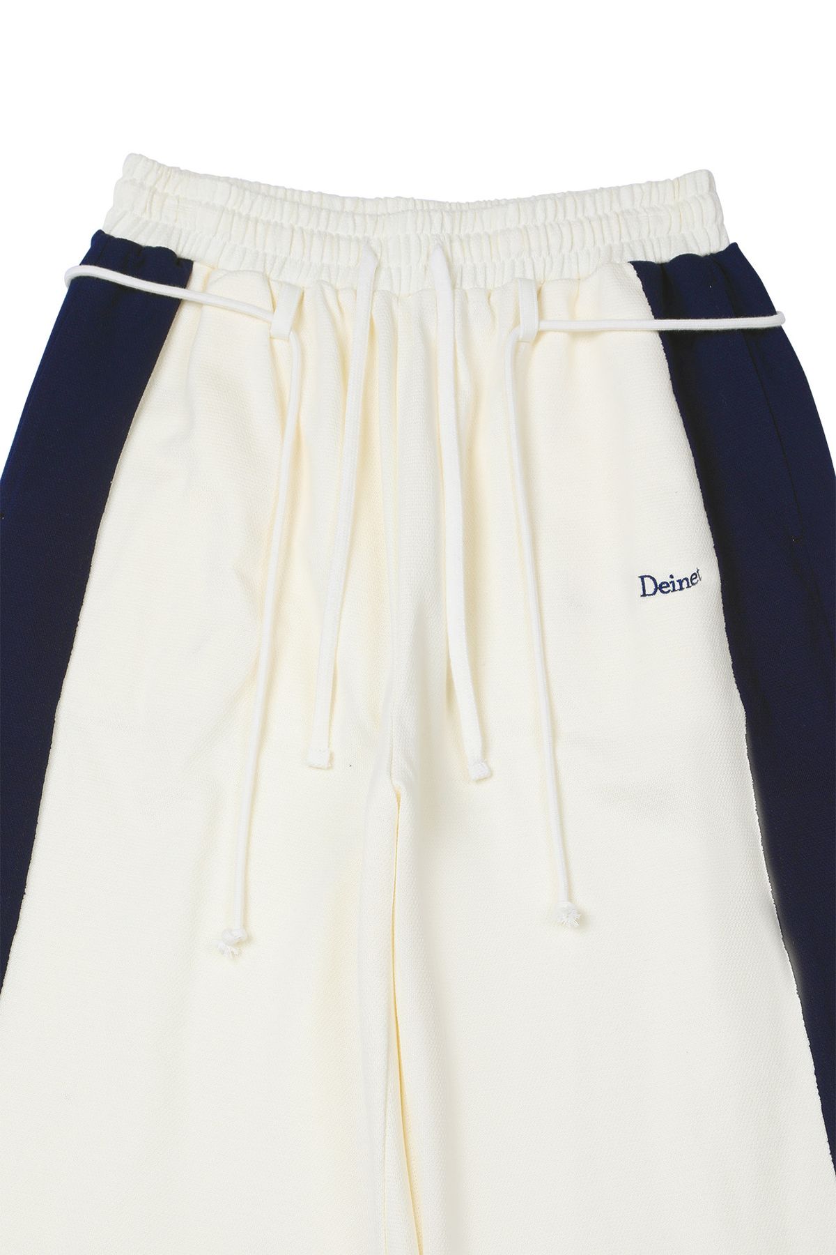 다이닛(DEINET) CONTRAST SWEAT PANTS IN IVORY