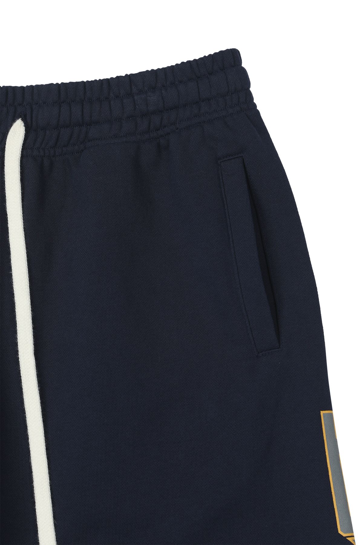 다이닛(DEINET) DN SCRIPT SWEAT BERMUDA PANTS IN NAVY