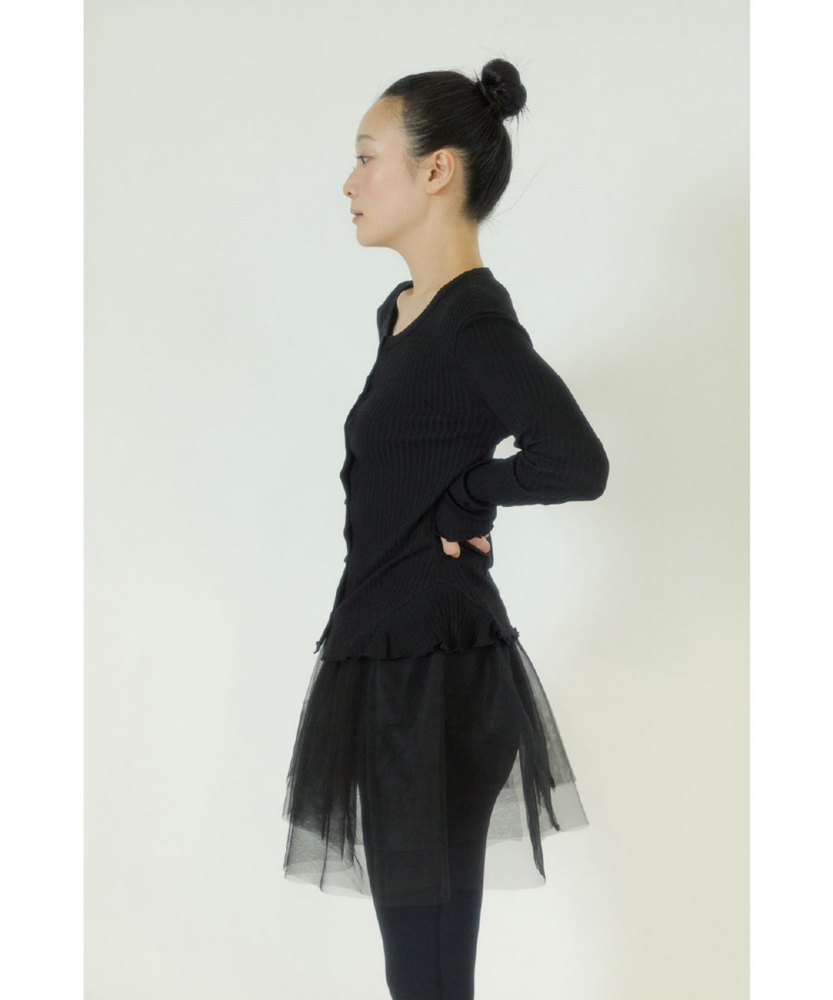 큐피도(KUPIDO) Elise Rib Cardigan _ Black