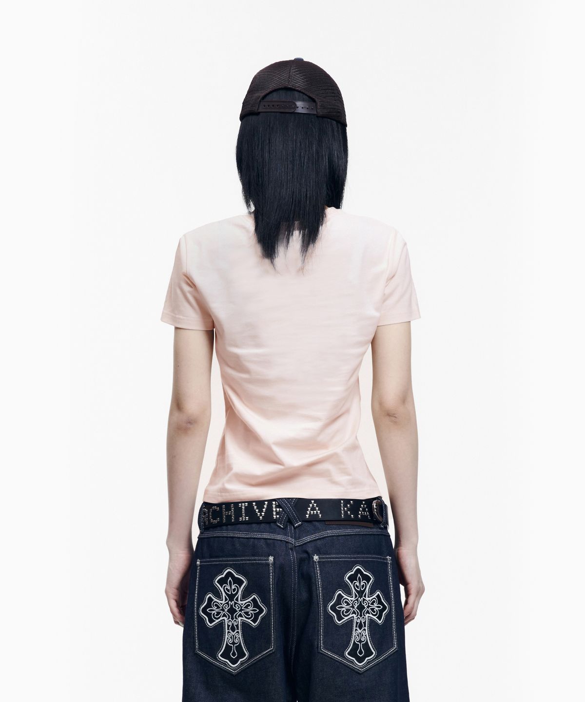 아캄(AAKAM) Trinity Cross Half Top (Pink)