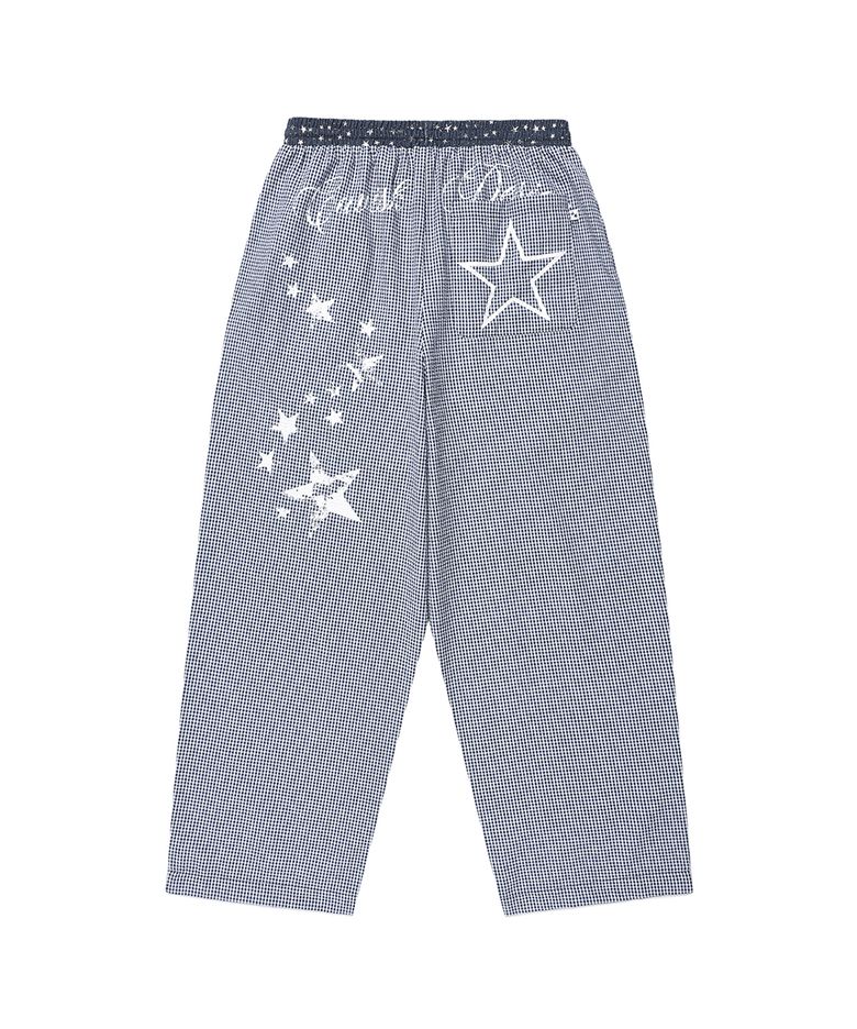 MILKY WAY CHECK LOUNGE PANTS NAVY(CV2GMFPA00A)