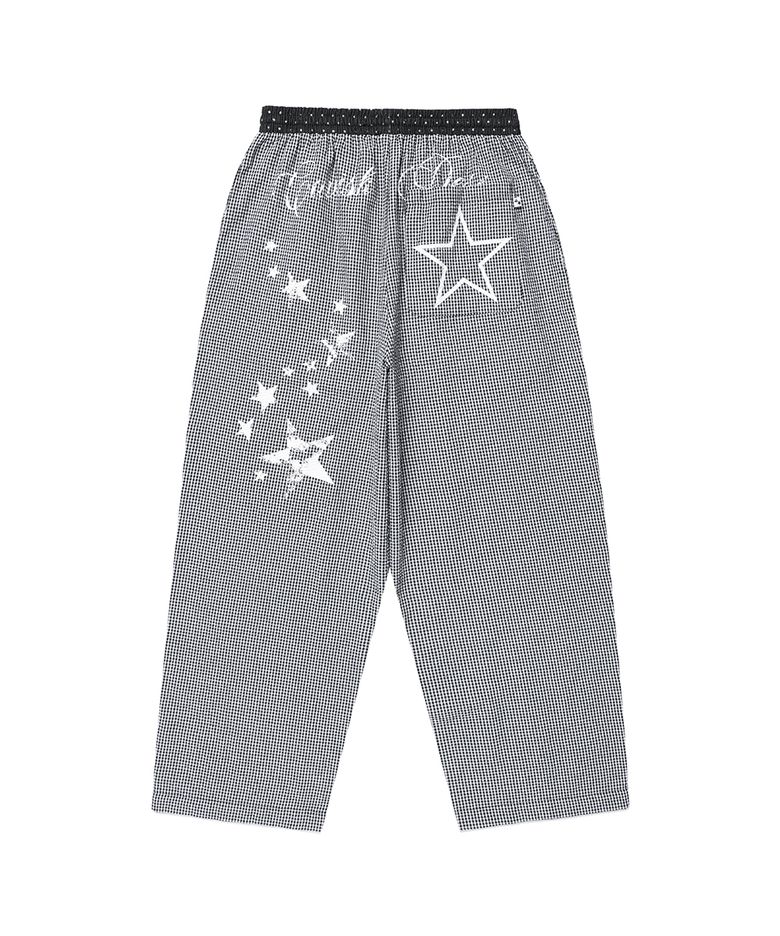 MILKY WAY CHECK LOUNGE PANTS BLACK(CV2GMFPA00A)