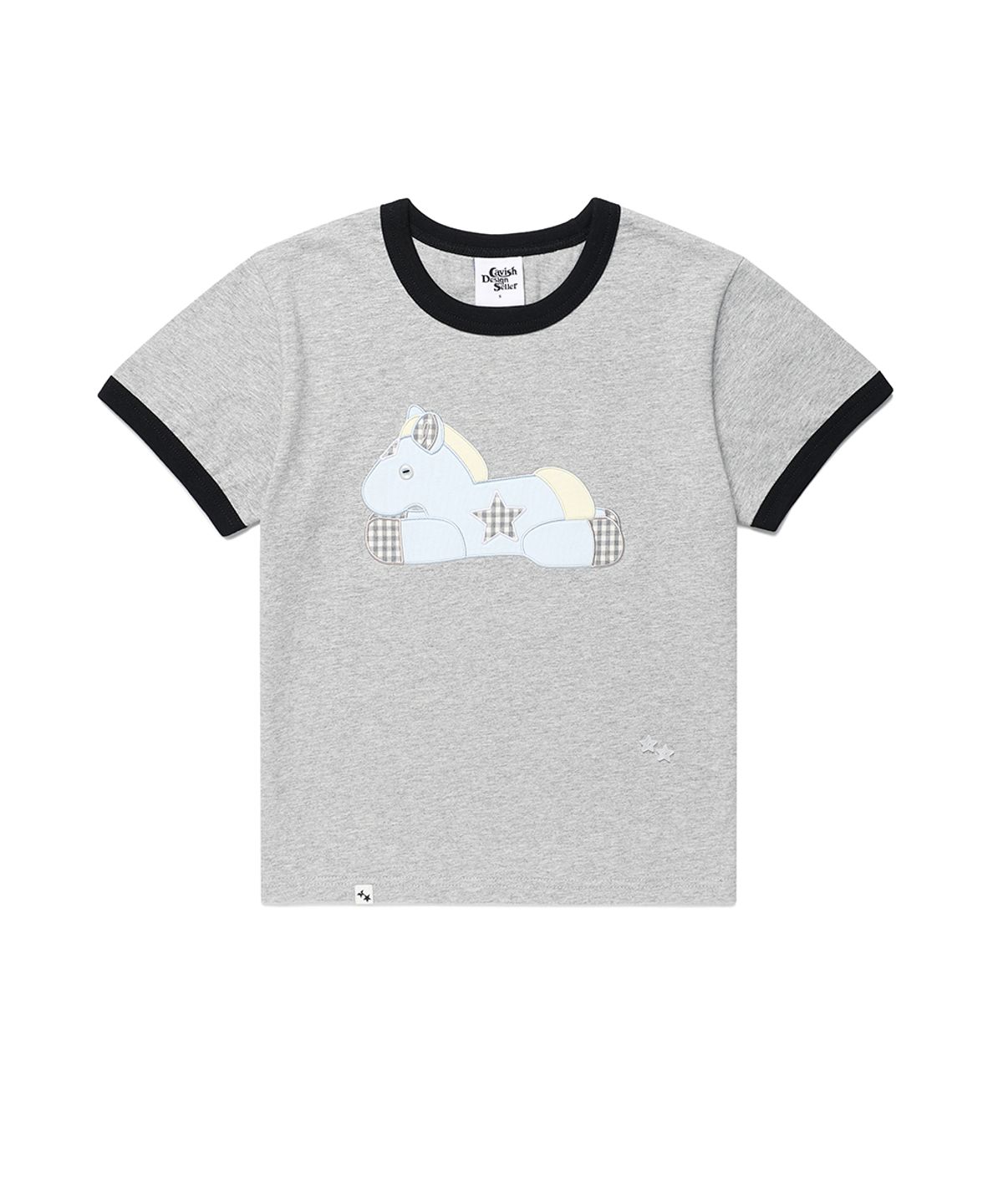 카비시(CAVISH) STAR PONY APPLIQUE SS TEE GREY(CV2GMFT520A)