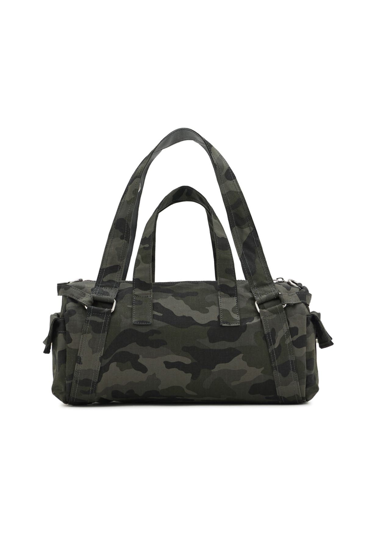 다이닛(DEINET) EYELET CAMOUFLAGE MINI DUFFLE BAG IN CHARCOAL
