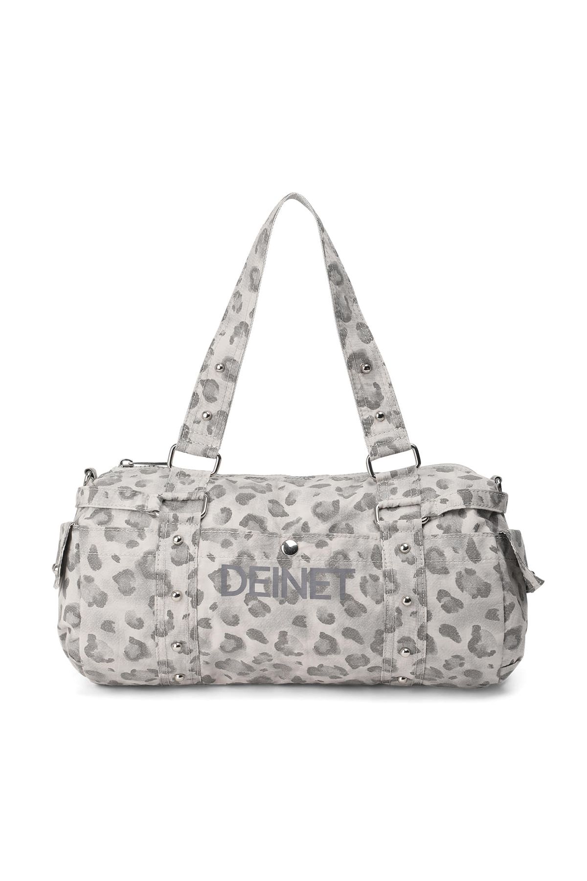 다이닛(DEINET) LOGO DUFFLE MINI BAG IN LEOPARD GREY
