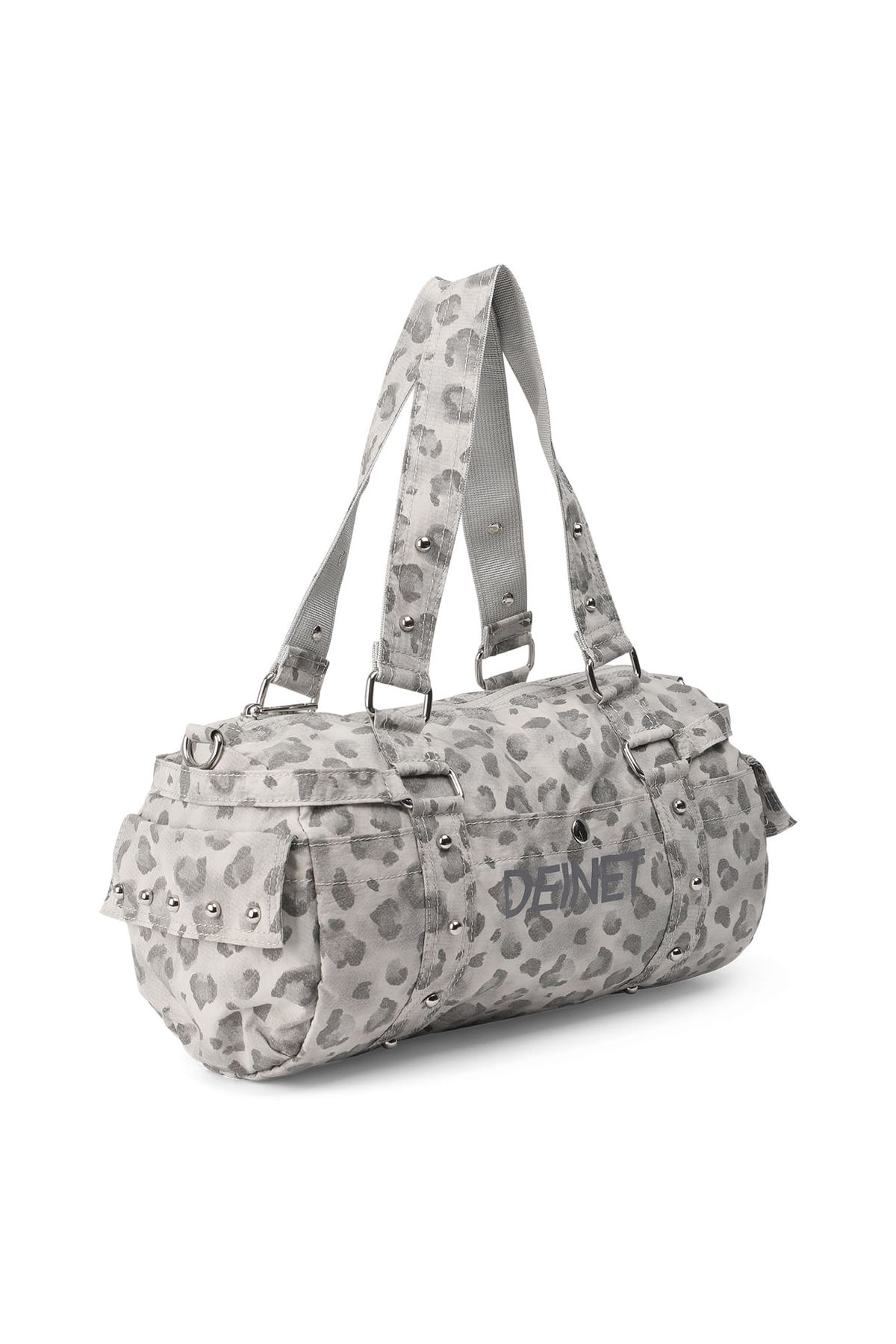 다이닛(DEINET) LOGO DUFFLE MINI BAG IN LEOPARD GREY