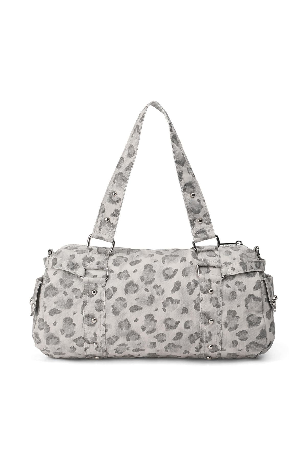 다이닛(DEINET) LOGO DUFFLE MINI BAG IN LEOPARD GREY