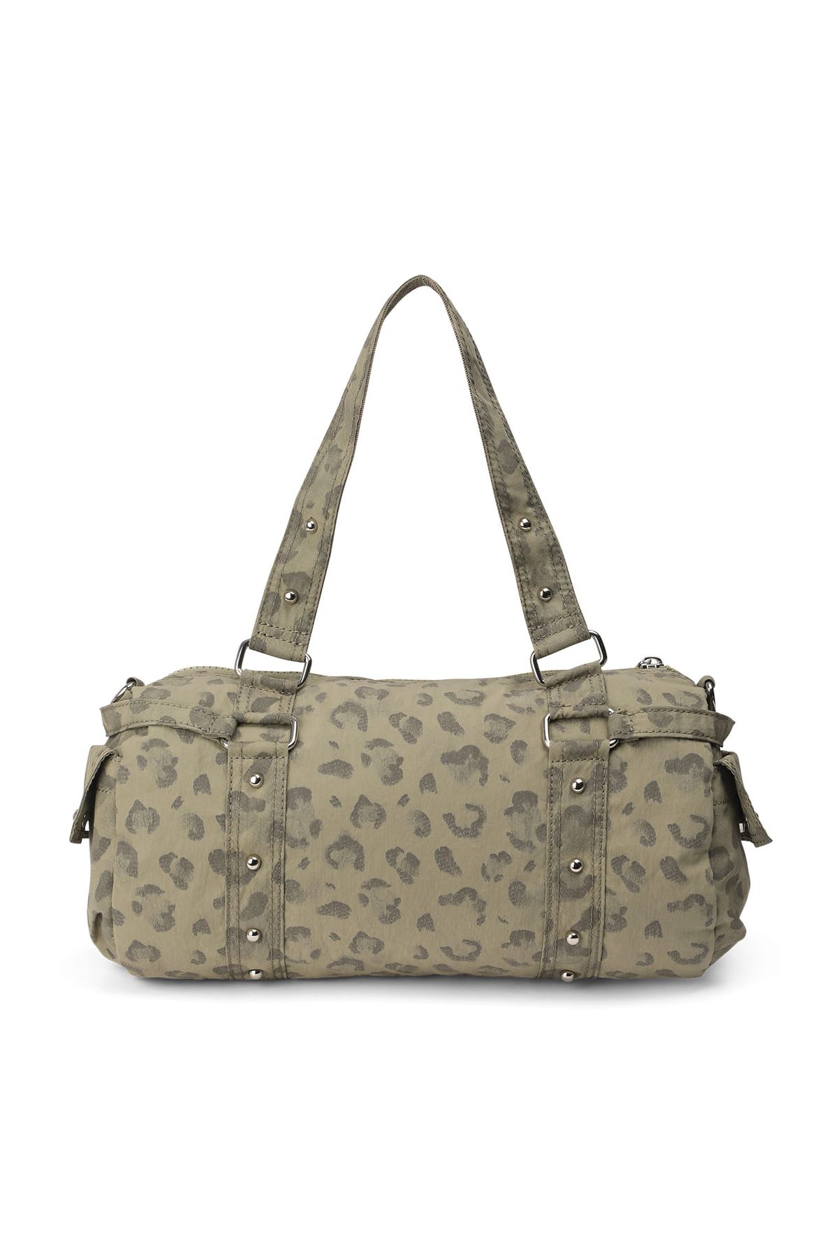 다이닛(DEINET) LOGO DUFFLE MINI BAG IN LEOPARD KHAKI
