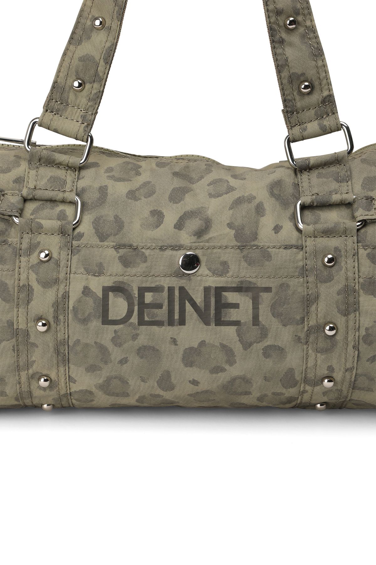 다이닛(DEINET) LOGO DUFFLE MINI BAG IN LEOPARD KHAKI