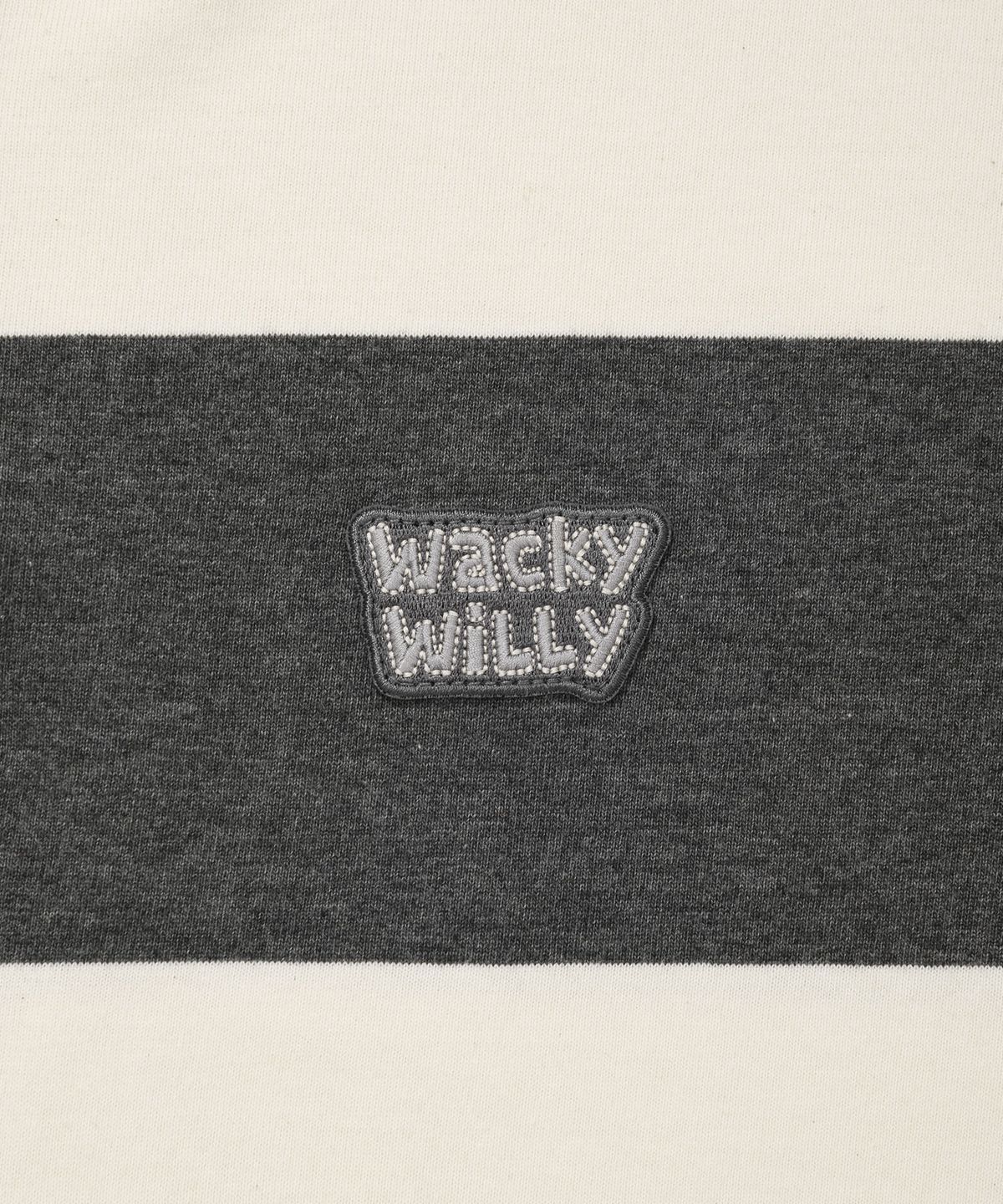 와키윌리(WACKY WILLY) 럭비 스트라이프 반팔티셔츠 차콜