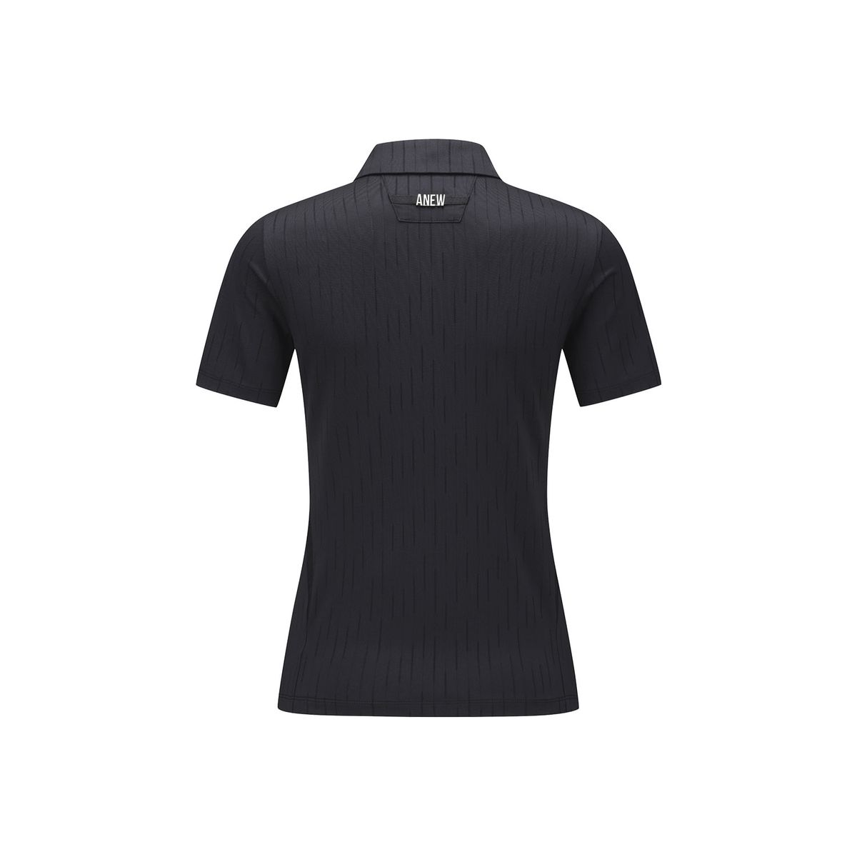 어뉴골프(ANEW GOLF) WOMEN SOLID BACK ZIP T-SHIRT_BK