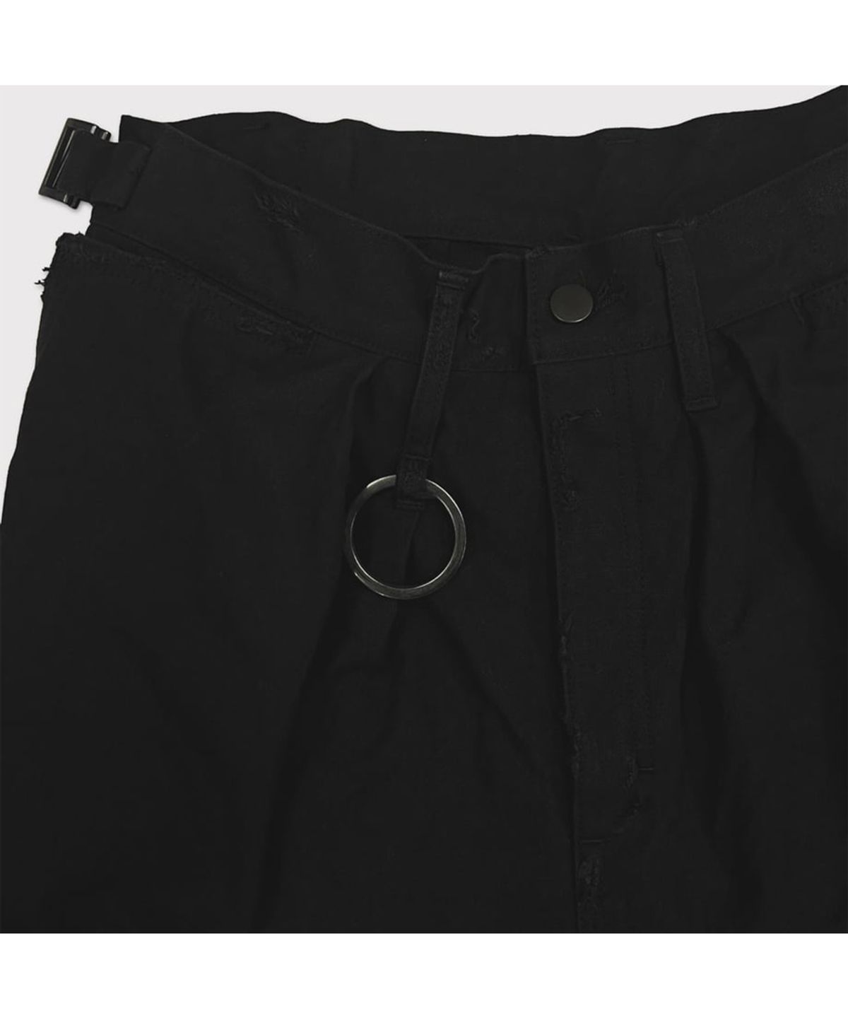 마이너스(MINUS) Heavy Cargo Short With Damaged(AGED CANVAS) - BLACK