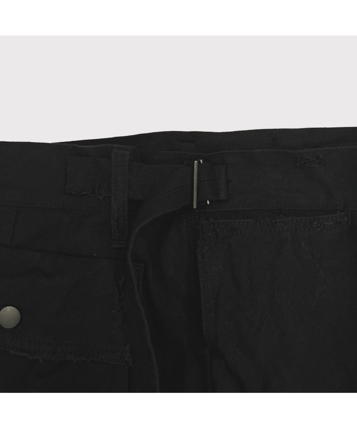 마이너스(MINUS) Heavy Cargo Short With Damaged(AGED CANVAS) - BLACK