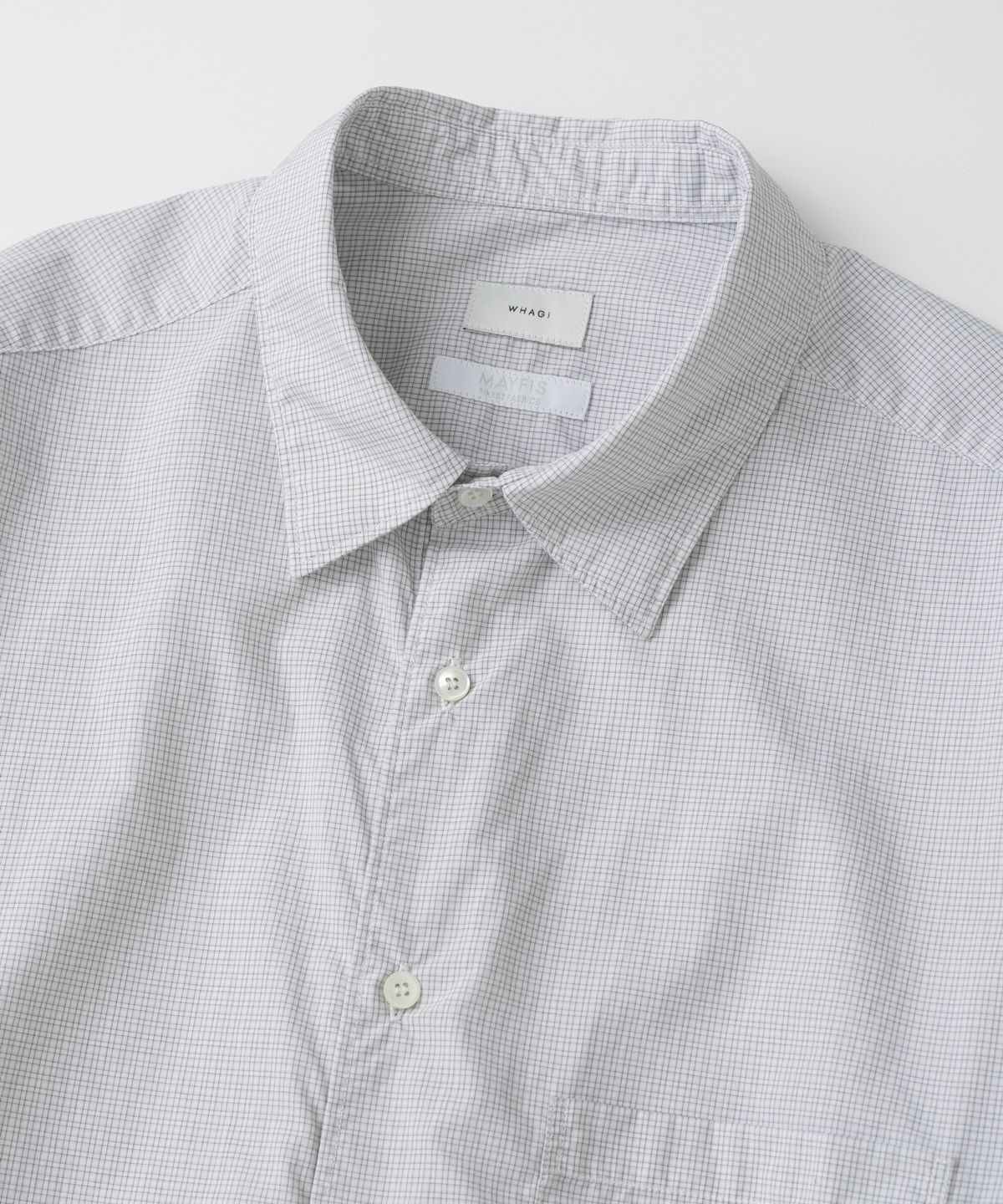 와기(WHAGI) Vintage Regular Collar Shirt (Graph Check)