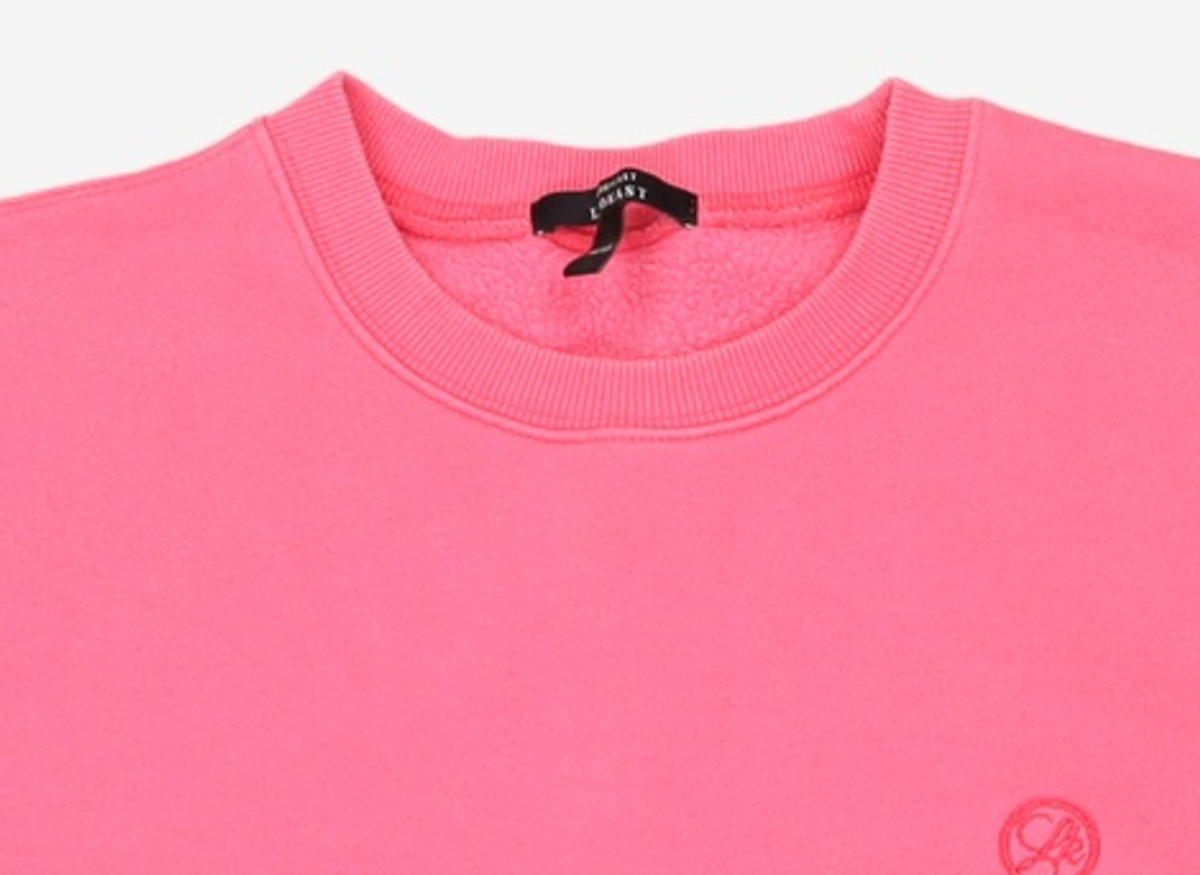 룩캐스트(LOOKAST) PINK OVERSIZE BADGE SWEATSHIRT ONE