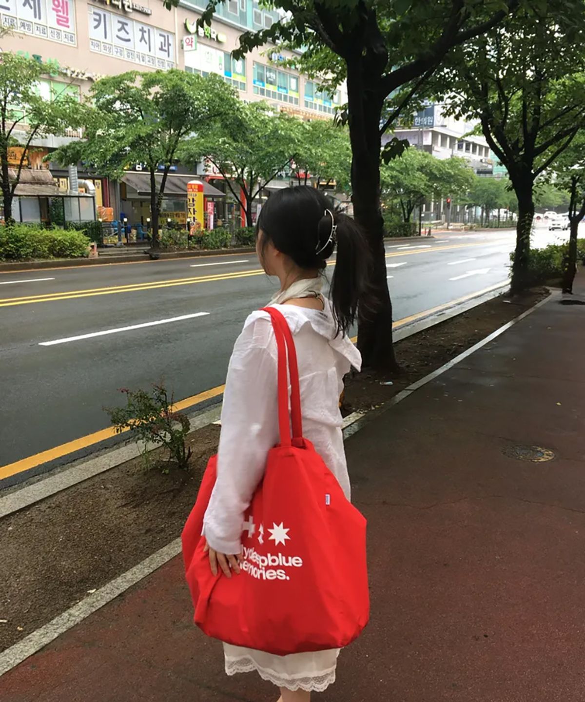 마이딥블루메모리즈(MY DEEP BLUE MEMORIES) MM LOGO ECO BAG_Red