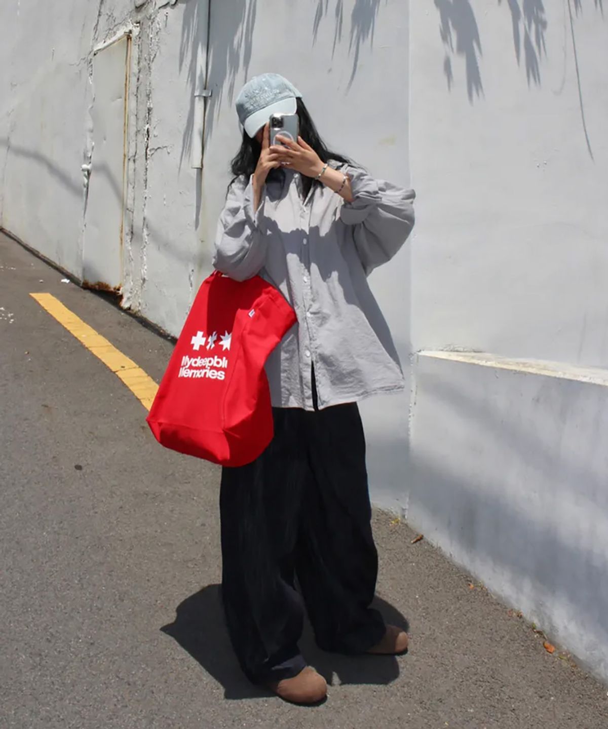 마이딥블루메모리즈(MY DEEP BLUE MEMORIES) MM LOGO ECO BAG_Red