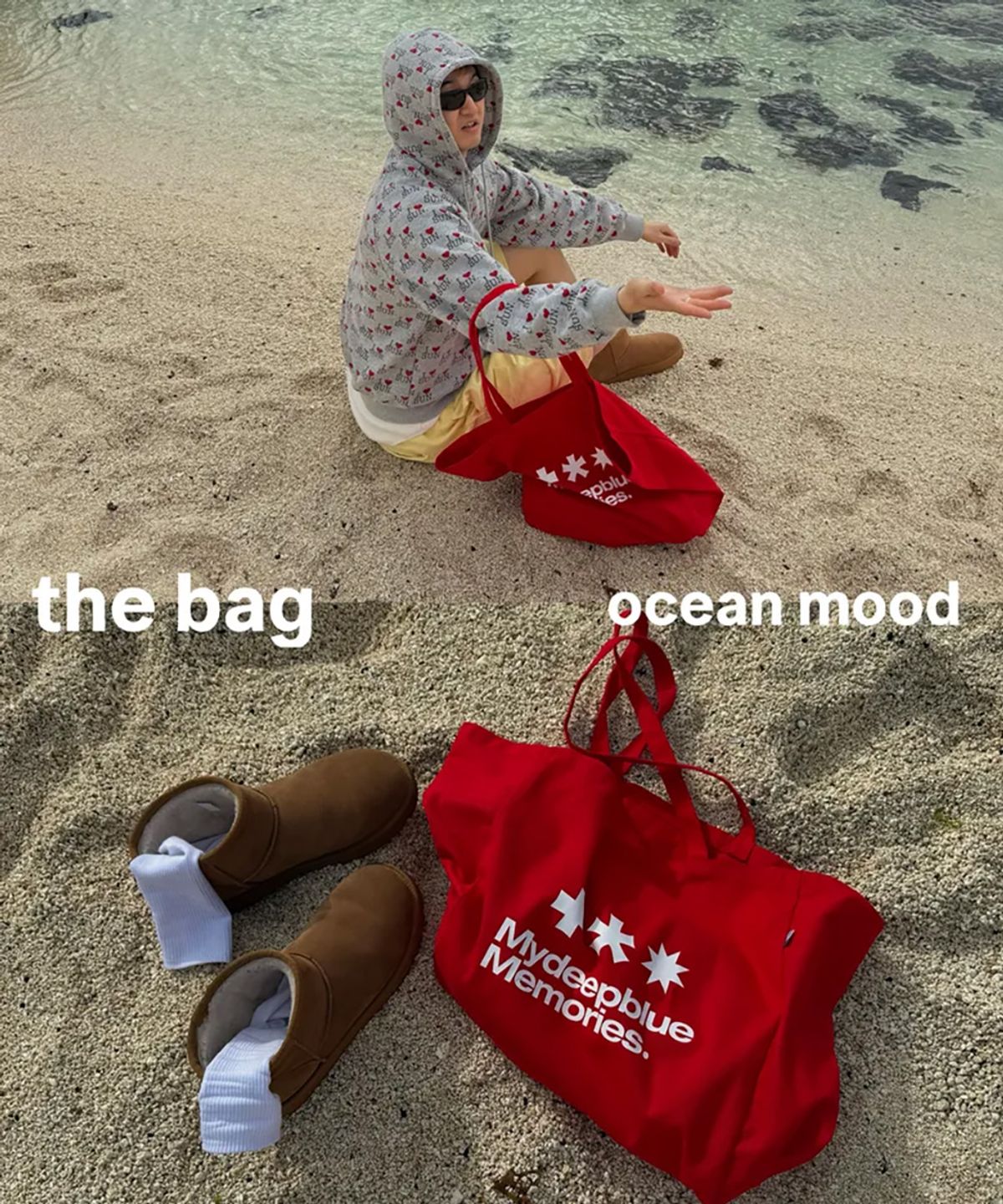 마이딥블루메모리즈(MY DEEP BLUE MEMORIES) MM LOGO ECO BAG_Red