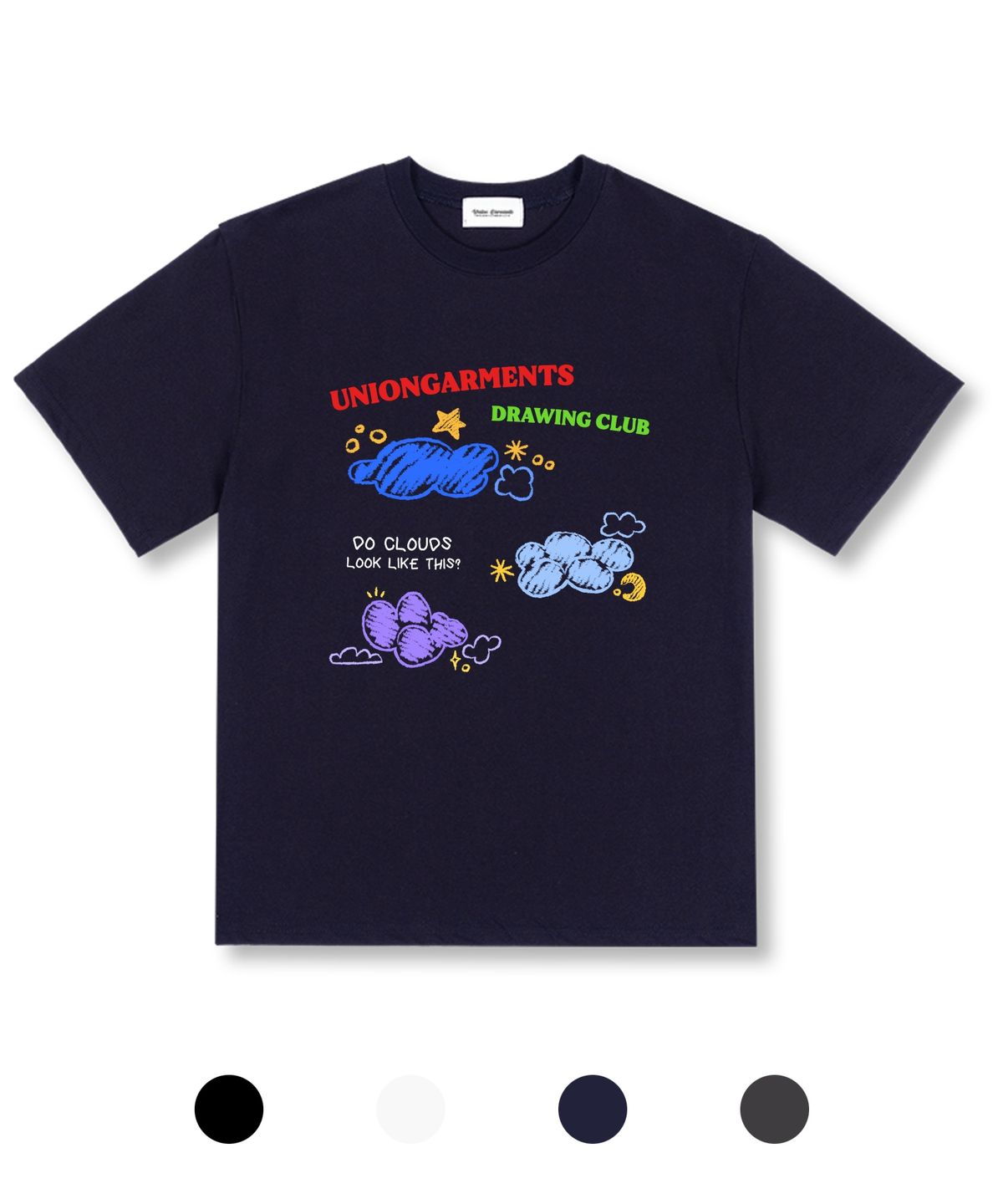 유니온가먼츠(UNION GARMENTS) 클라우드 오버핏 반팔 티셔츠 4COLOR