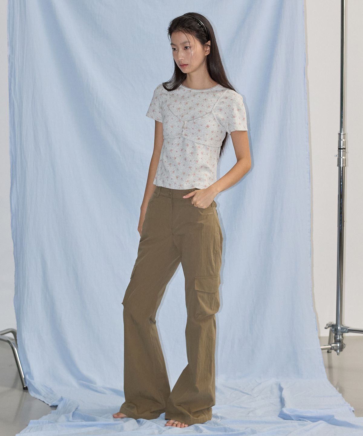 시티브리즈(CITYBREEZE) 카고 부츠컷 팬츠_KHAKI